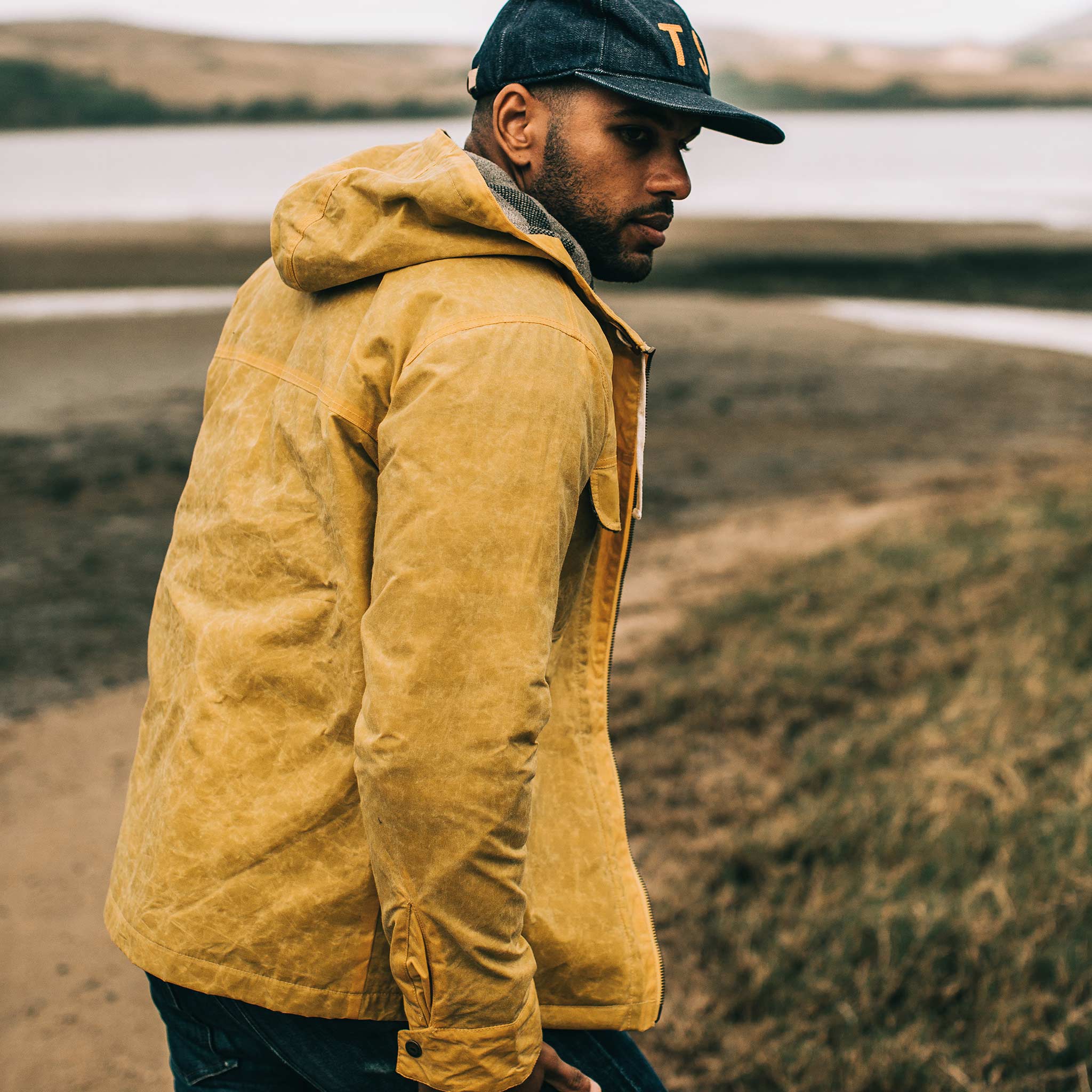 The Winslow Parka in Mustard Waxed Canvas - Image 3
