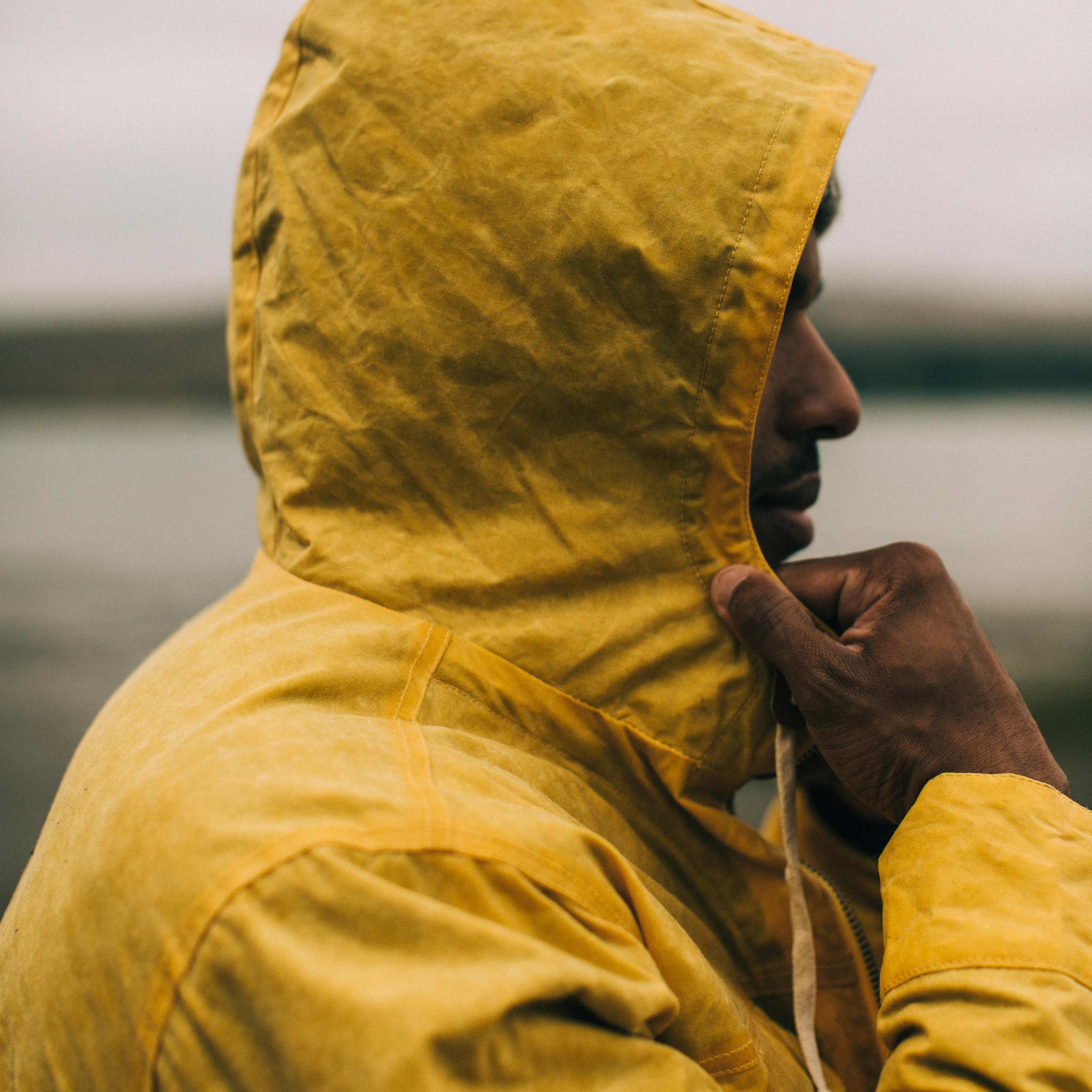 The Winslow Parka in Mustard Waxed Canvas - Image 5