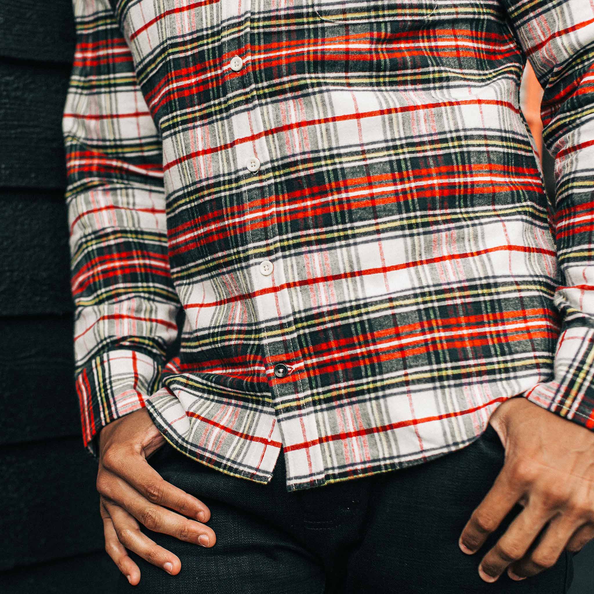The Yosemite Shirt in White Tartan - Image 5