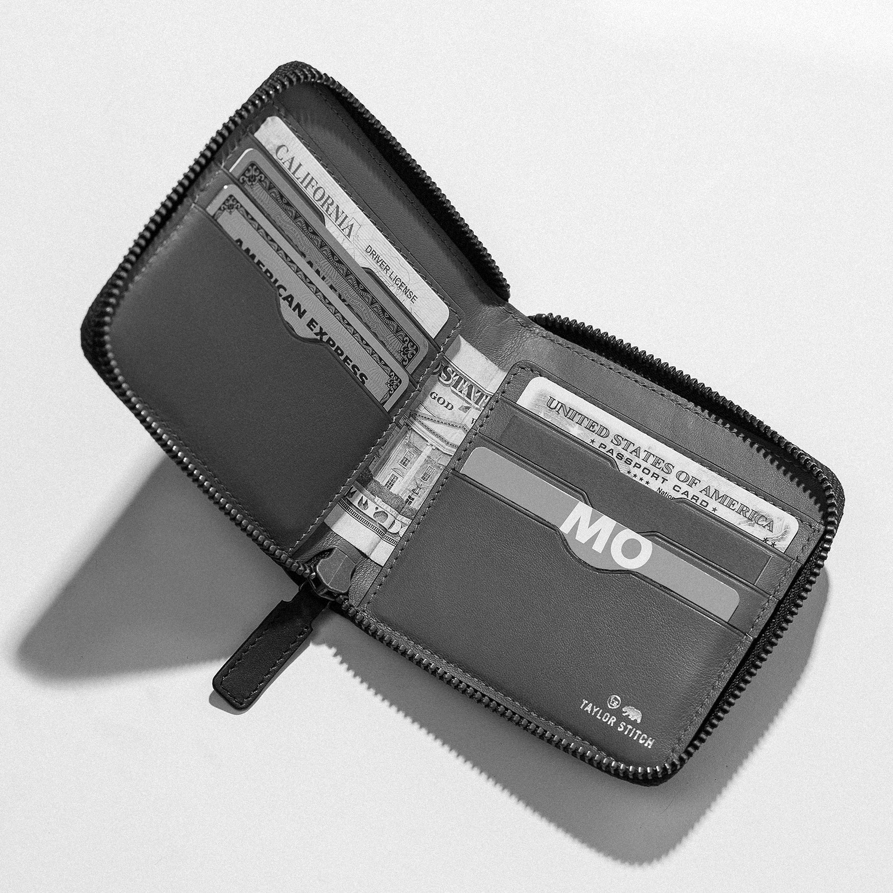 The Zip Wallet in Brown - Image 2