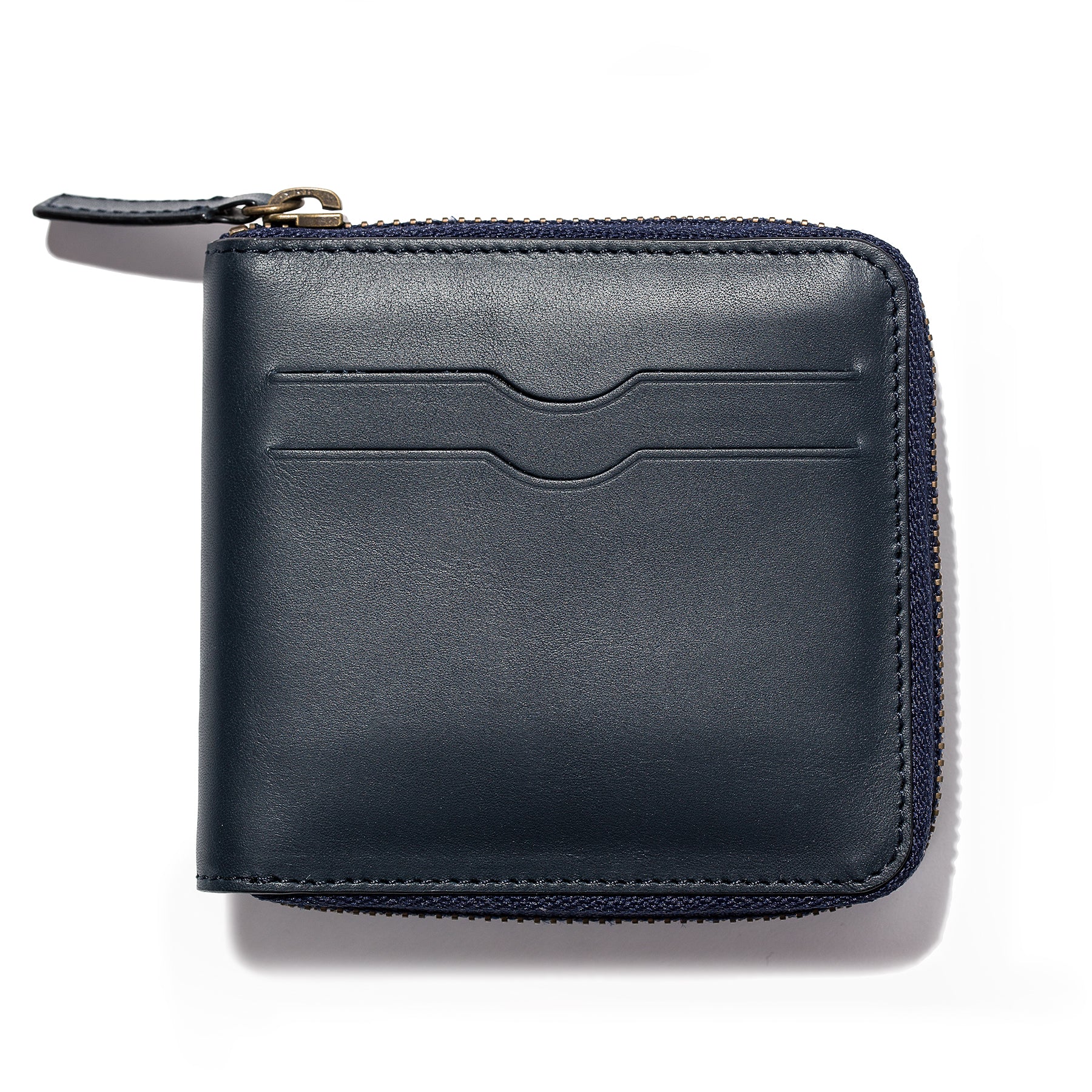 The Zip Wallet in Navy - Image 5