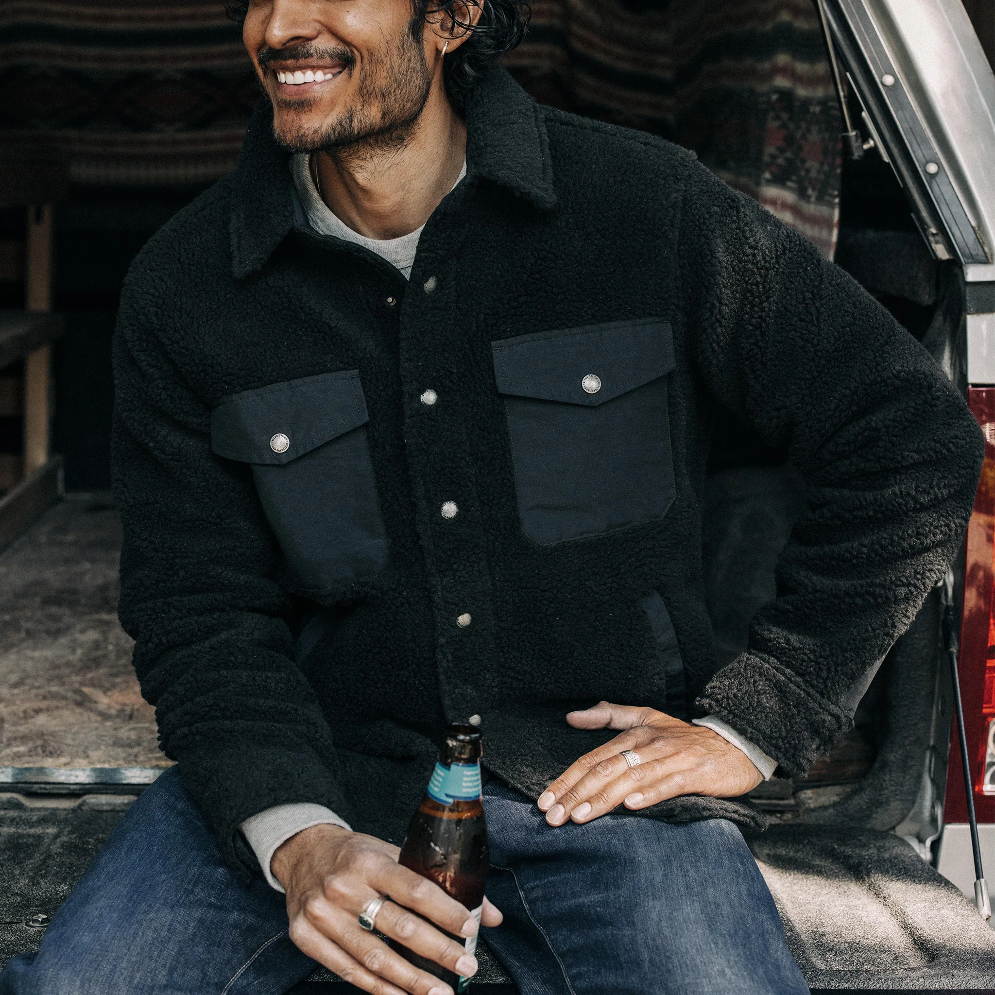 The Timberline Jacket in Onyx Sherpa - Image 2