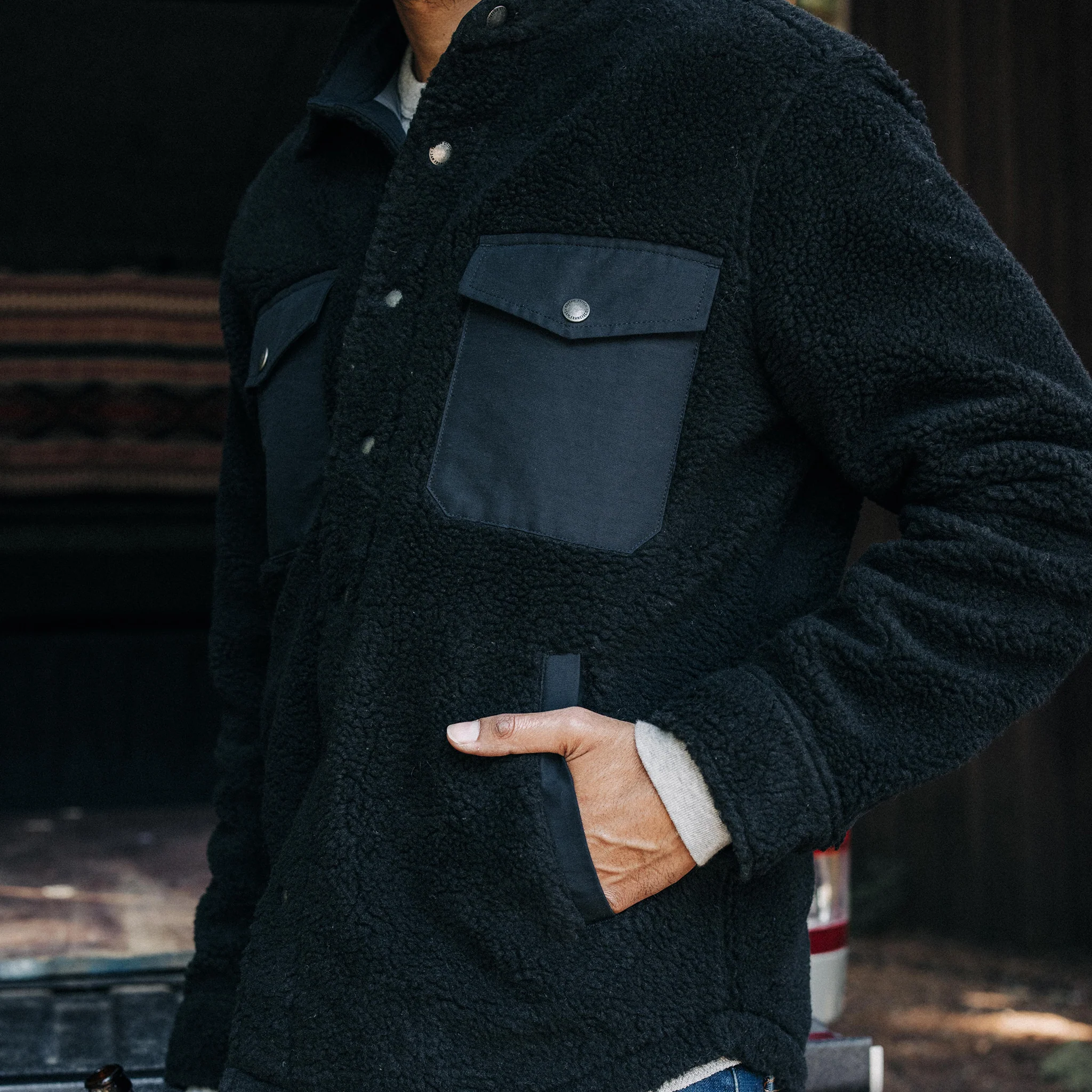 The Timberline Jacket in Onyx Sherpa - Image 3