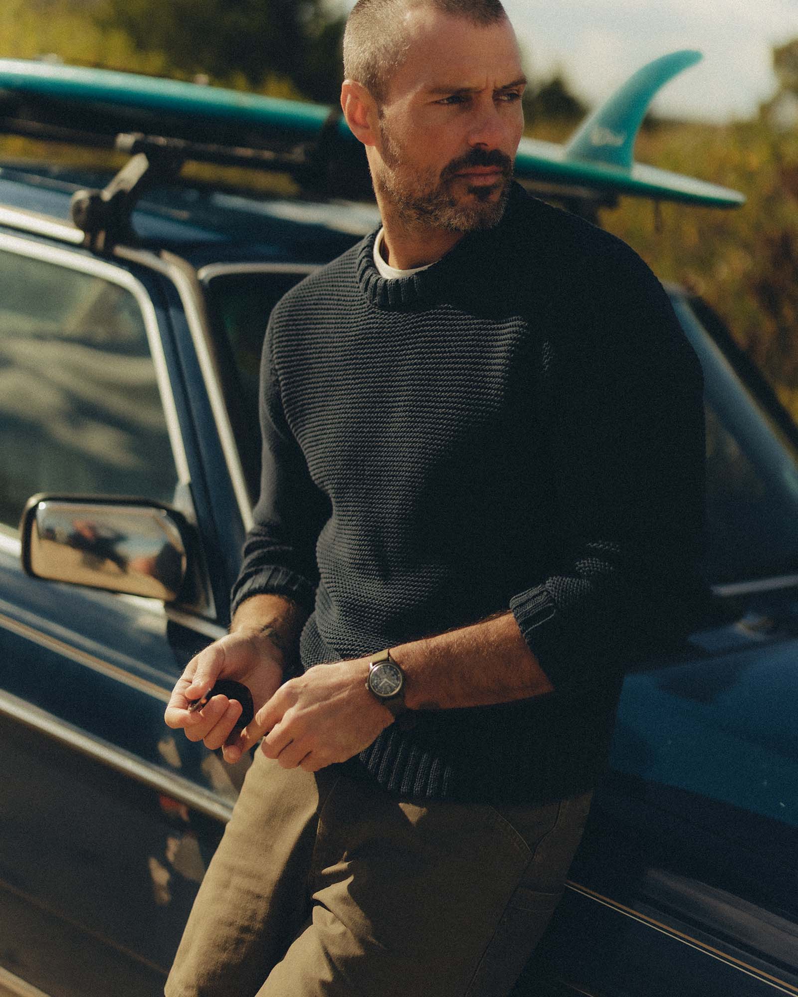 The Topsail Sweater in Dark Navy - Image 2