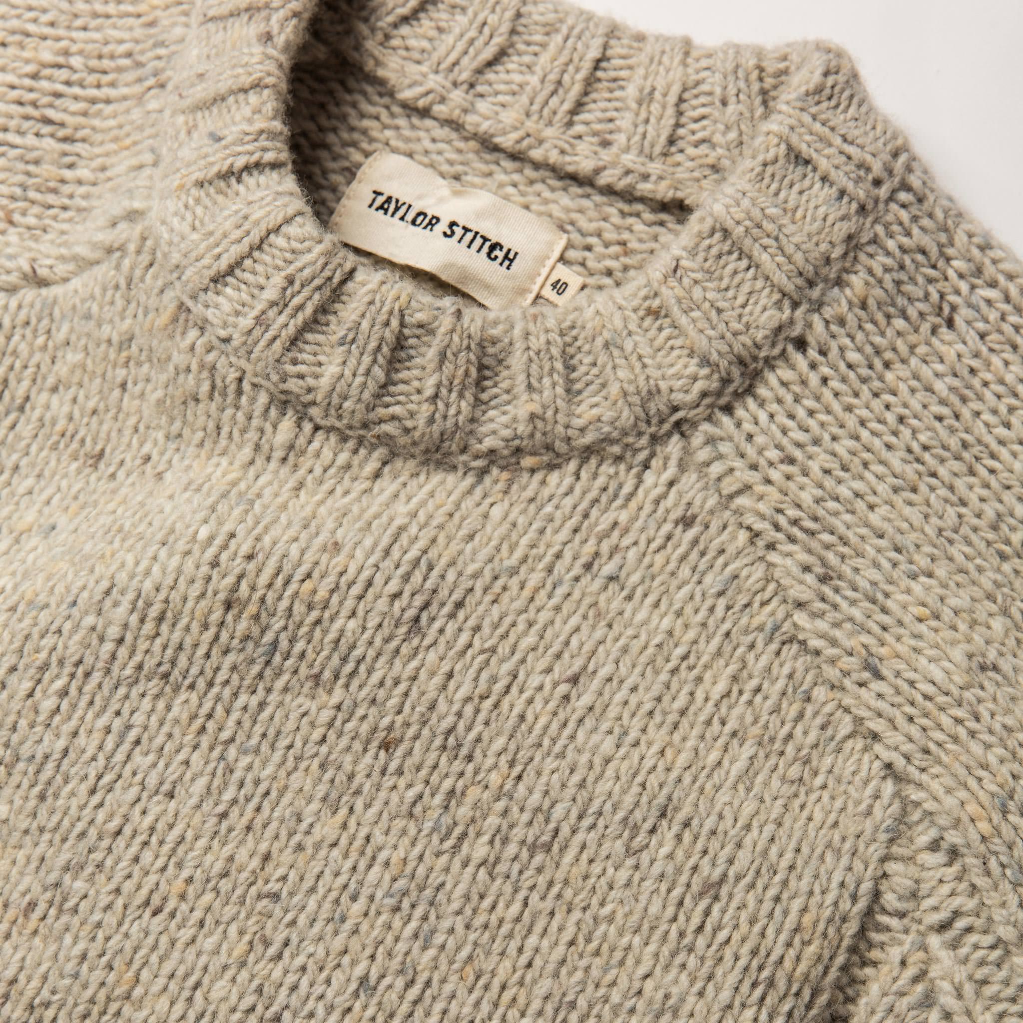 The Topside Sweater in Natural Cable Knit - Image 5