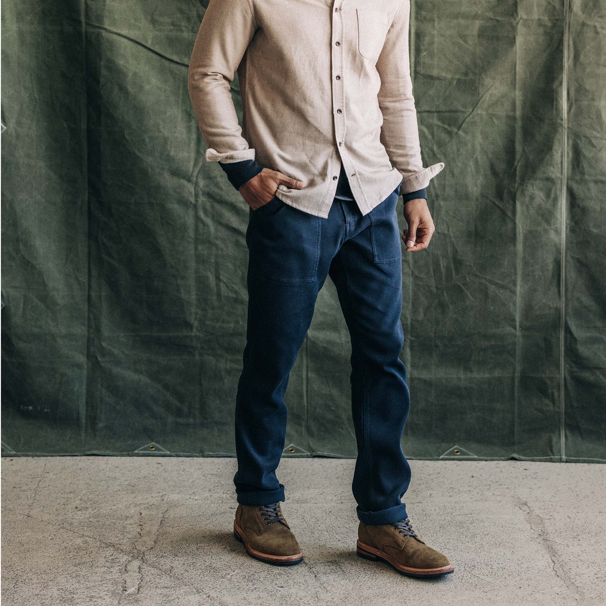 The Trail Pant in Dark Navy Bedford Cord - Image 2