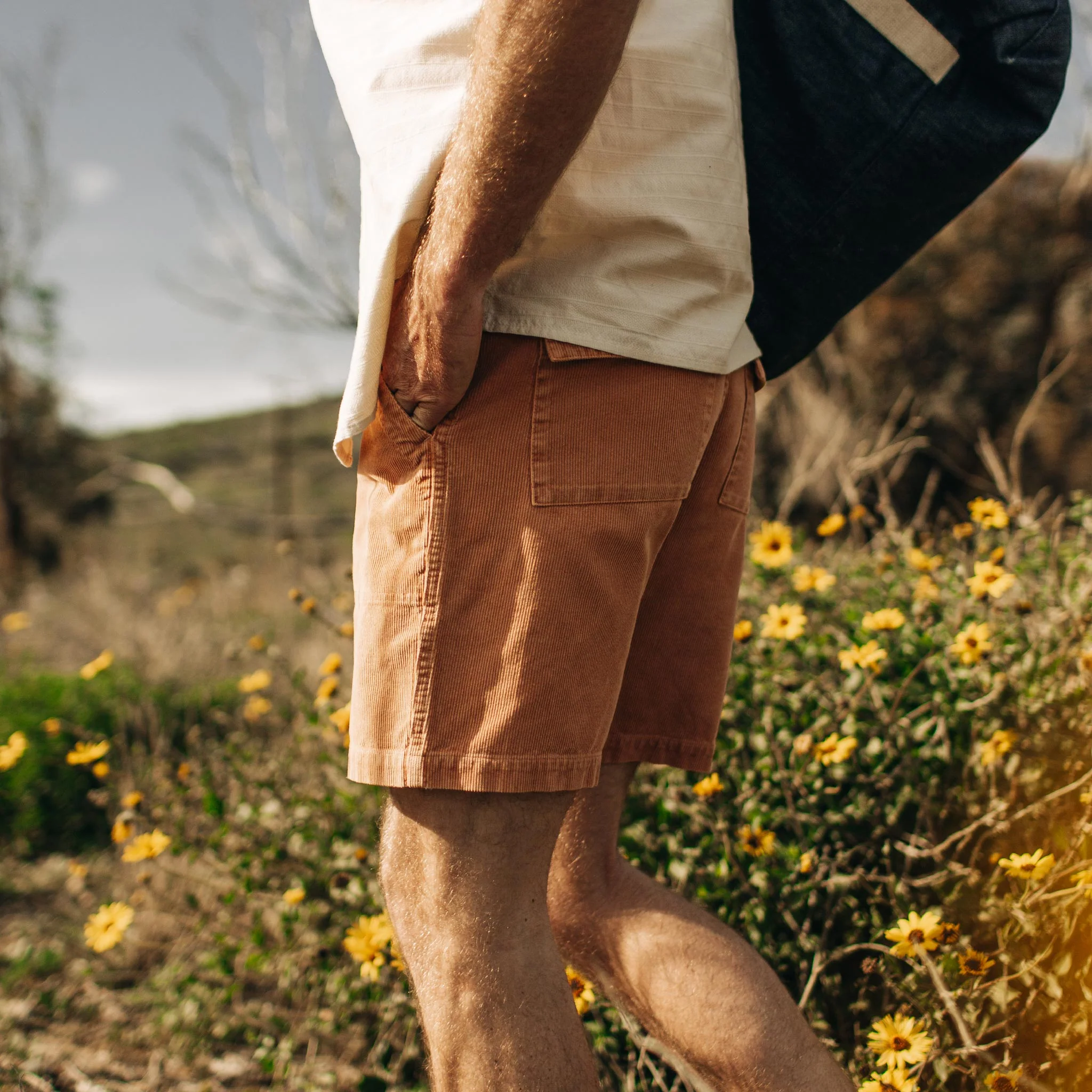 The Trail Short in Apricot Micro Cord - Image 4