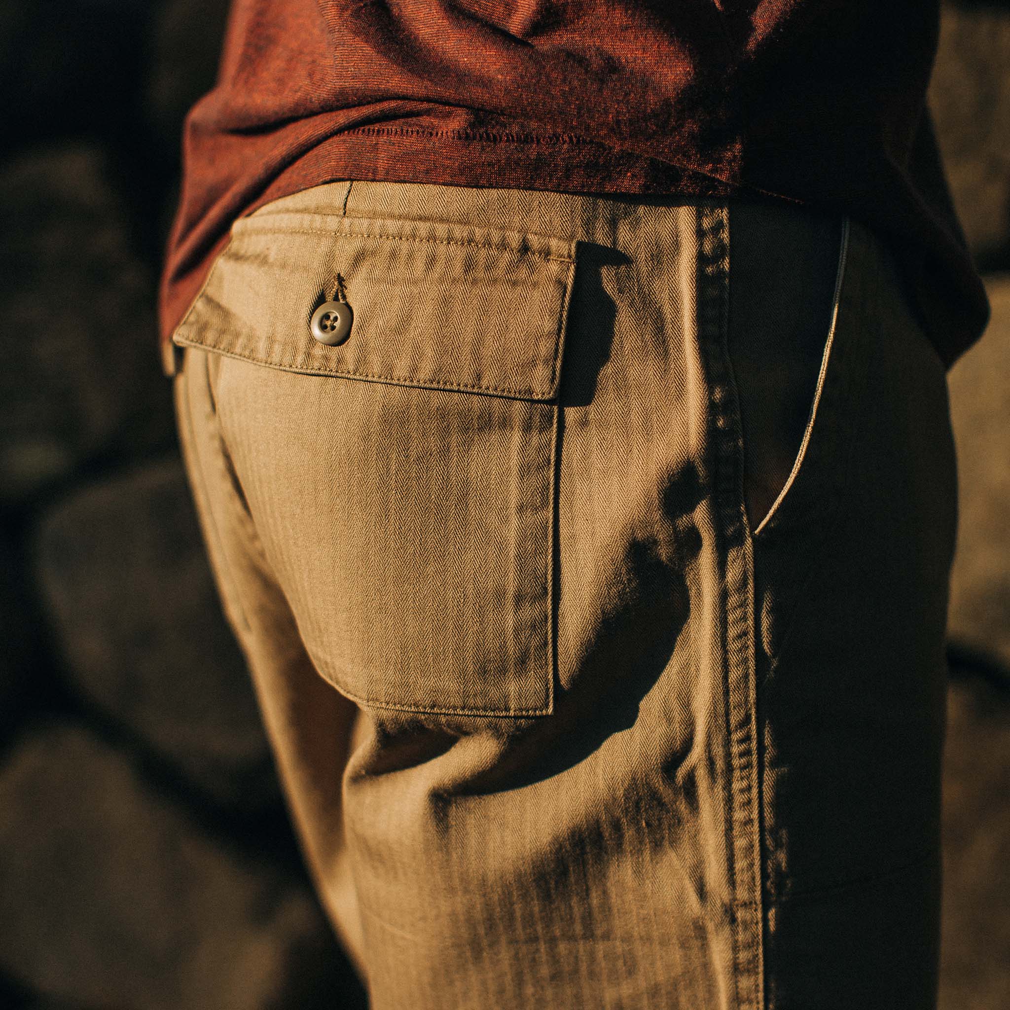 The Trail Short in Khaki Herringbone - Image 4