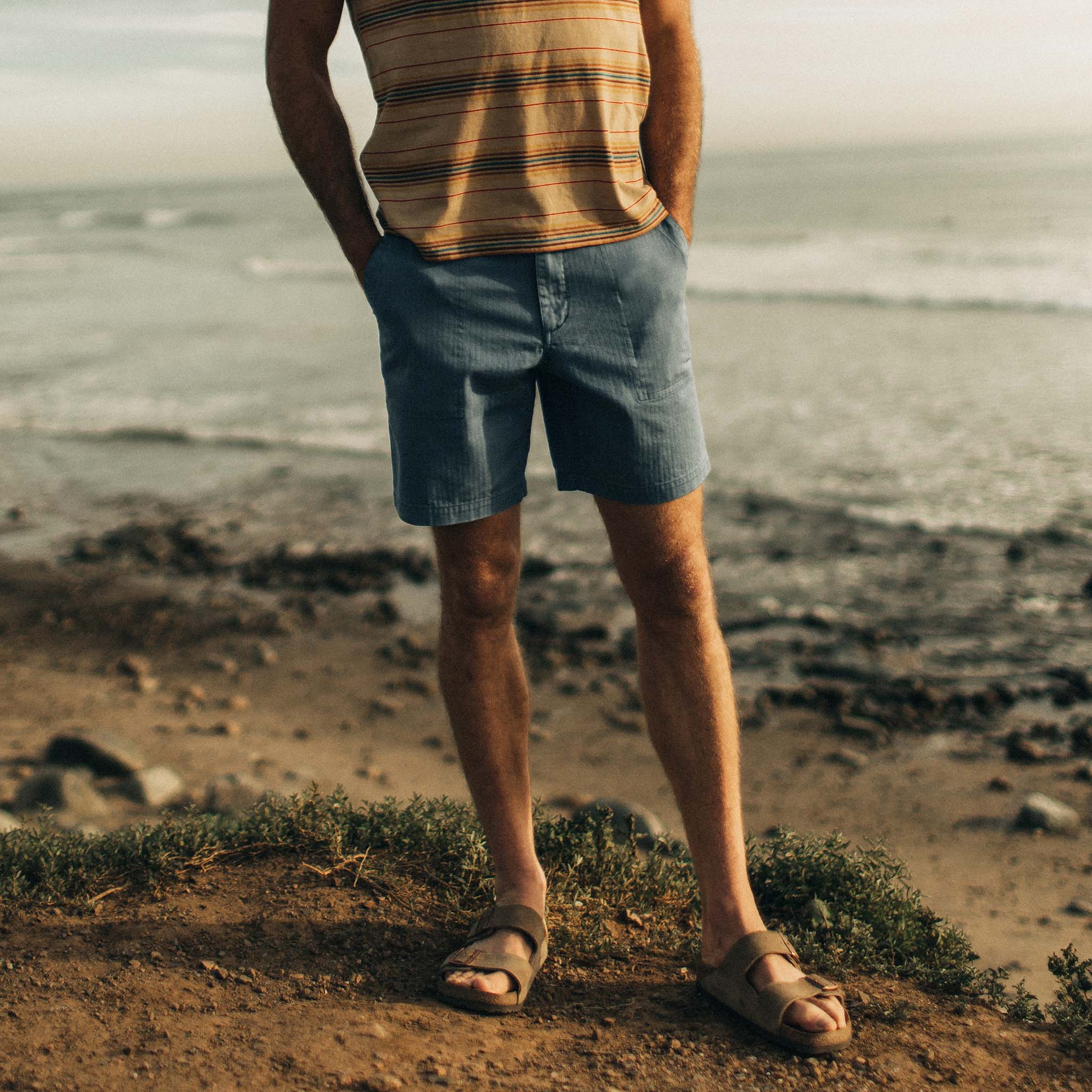 The Trail Short in Ocean Herringbone - Image 2