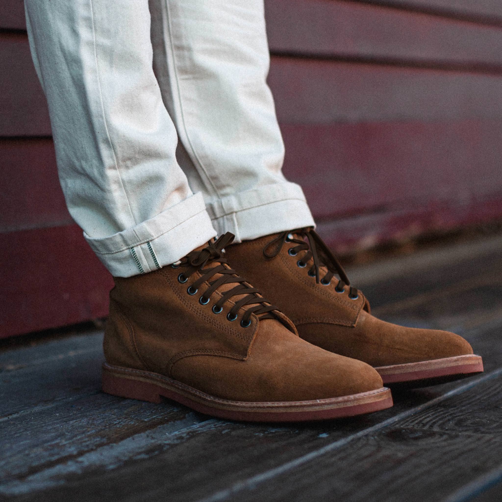 The Trench Boot in Butterscotch Weatherproof Suede - Image 2
