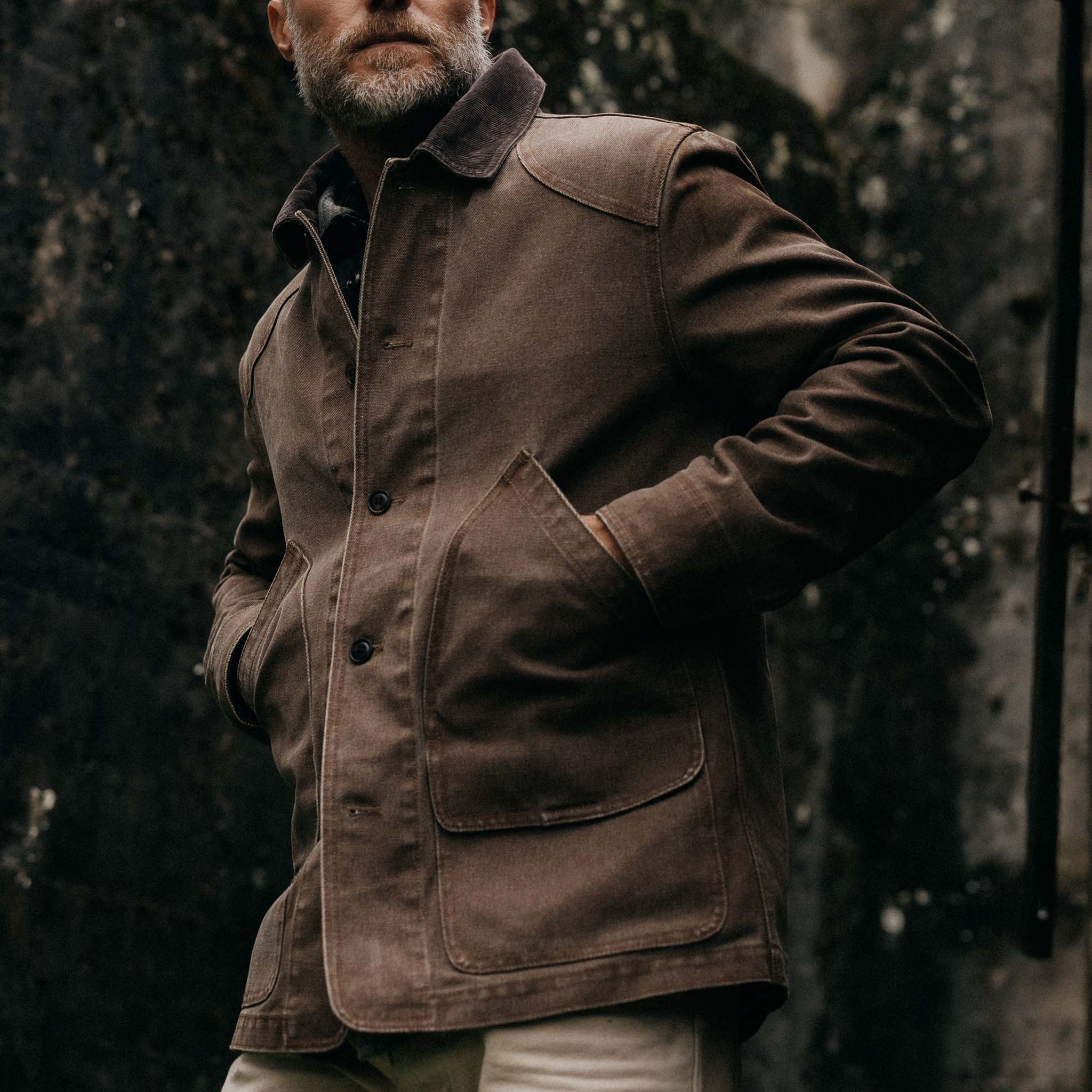 The Upland Jacket in Aged Penny Chipped Canvas - Image 4
