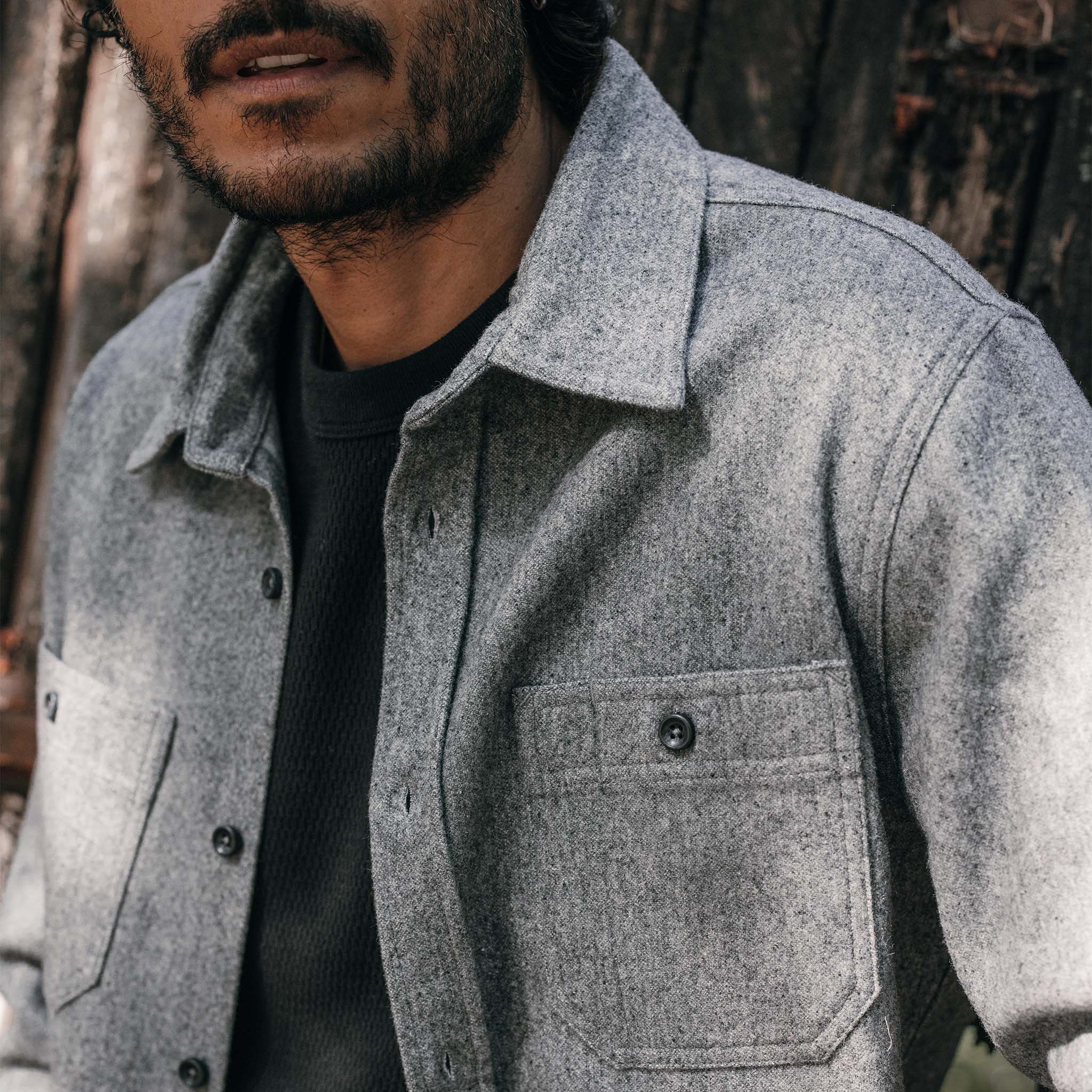 The Utility Shirt in Ash Donegal Wool - Image 3