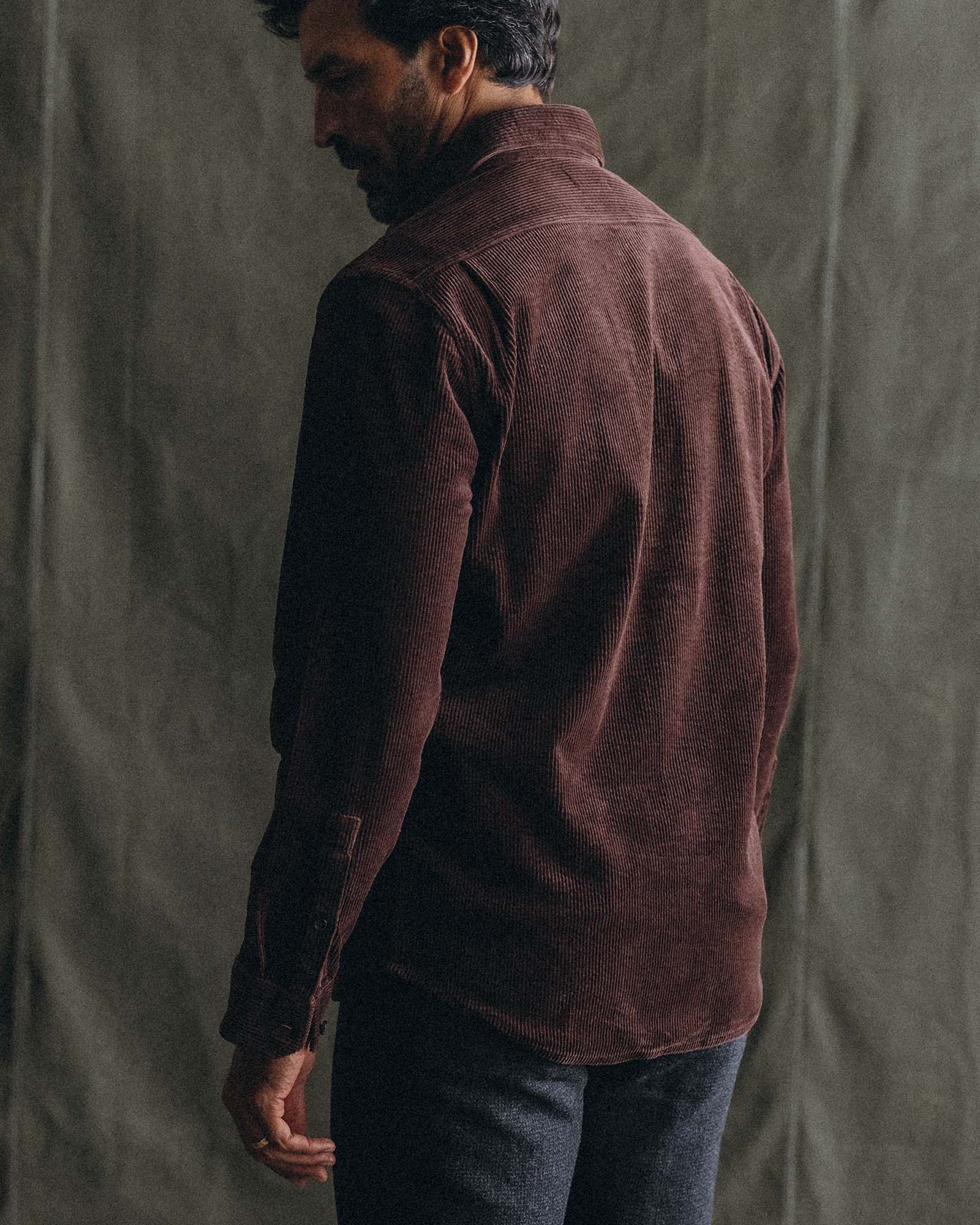 The Utility Shirt in Burgundy Corduroy - Image 4