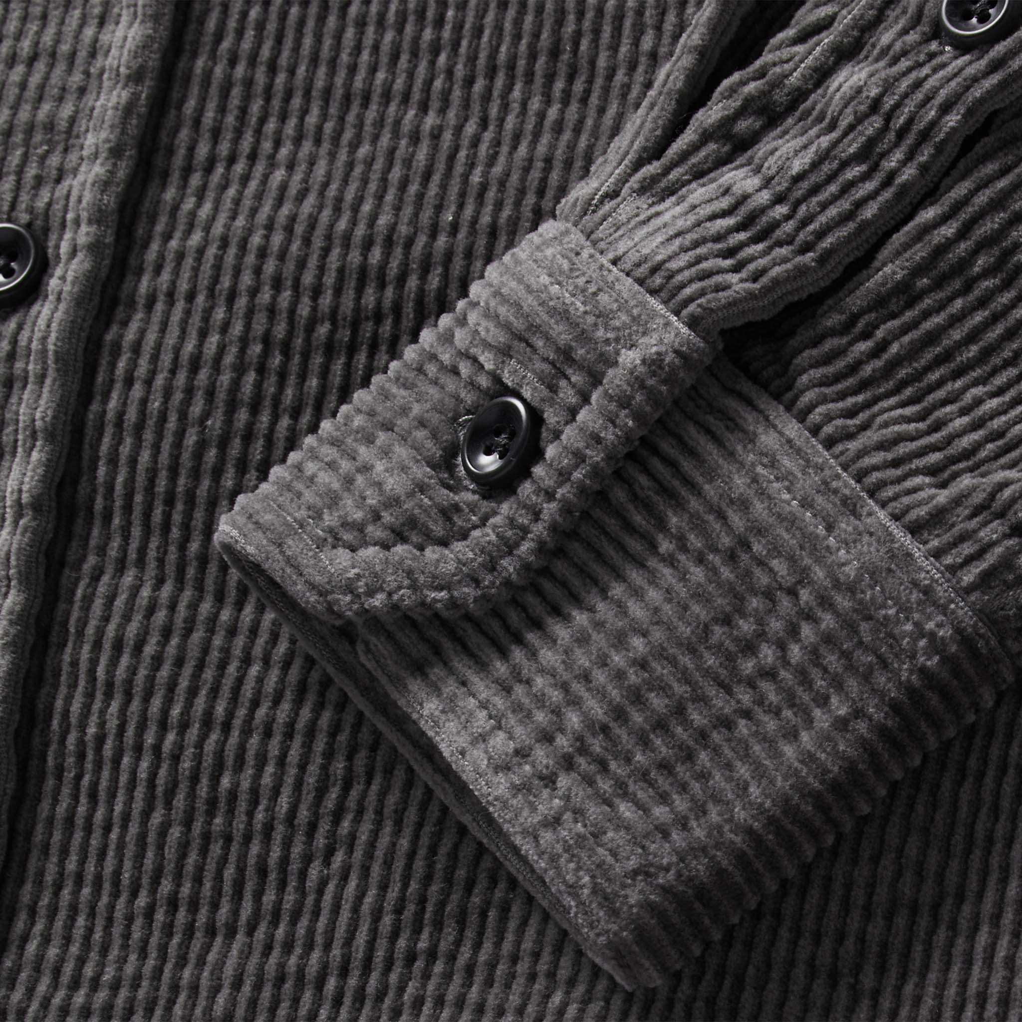 The Utility Shirt in Dark Charcoal Crepe Cord - Image 6
