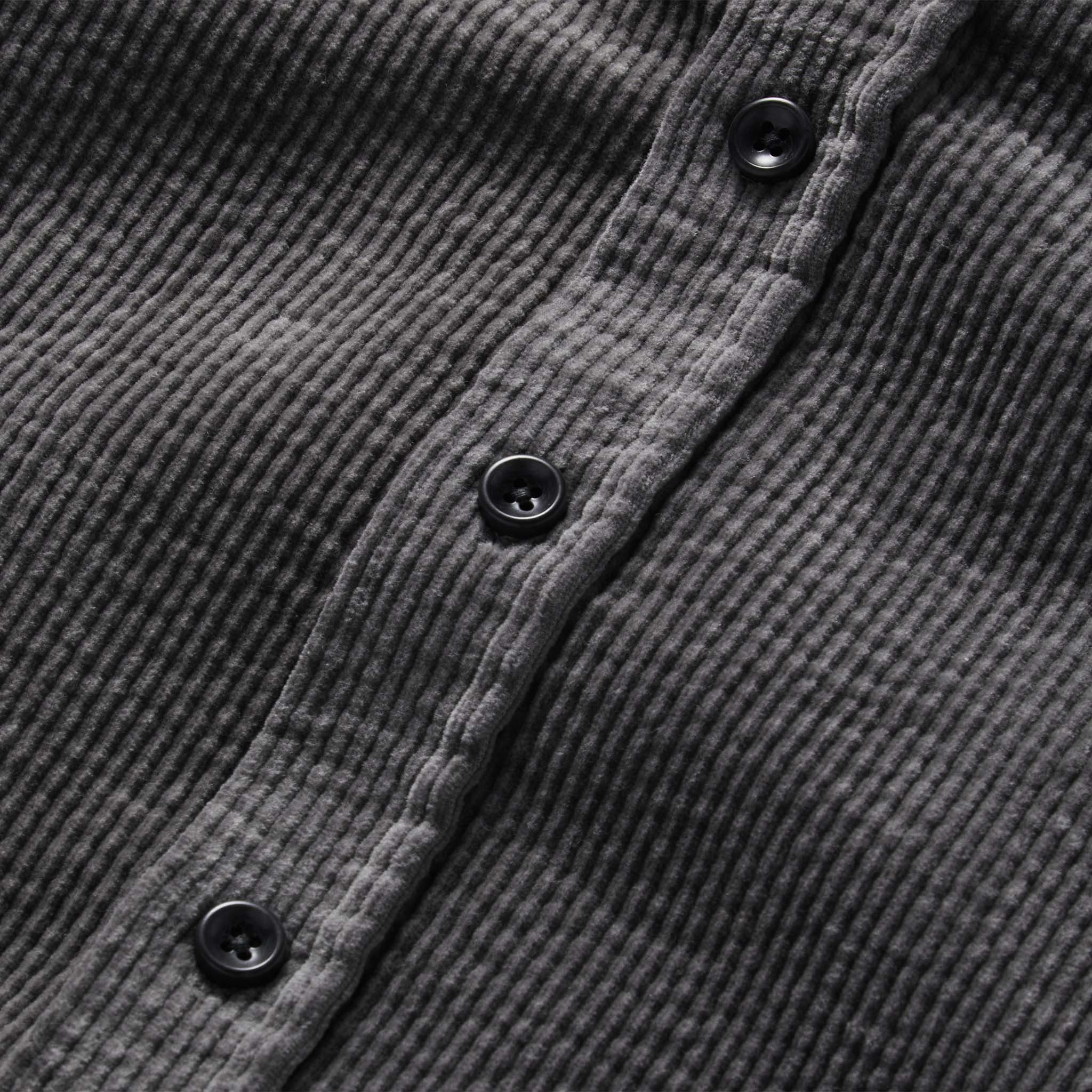 The Utility Shirt in Dark Charcoal Crepe Cord - Image 8