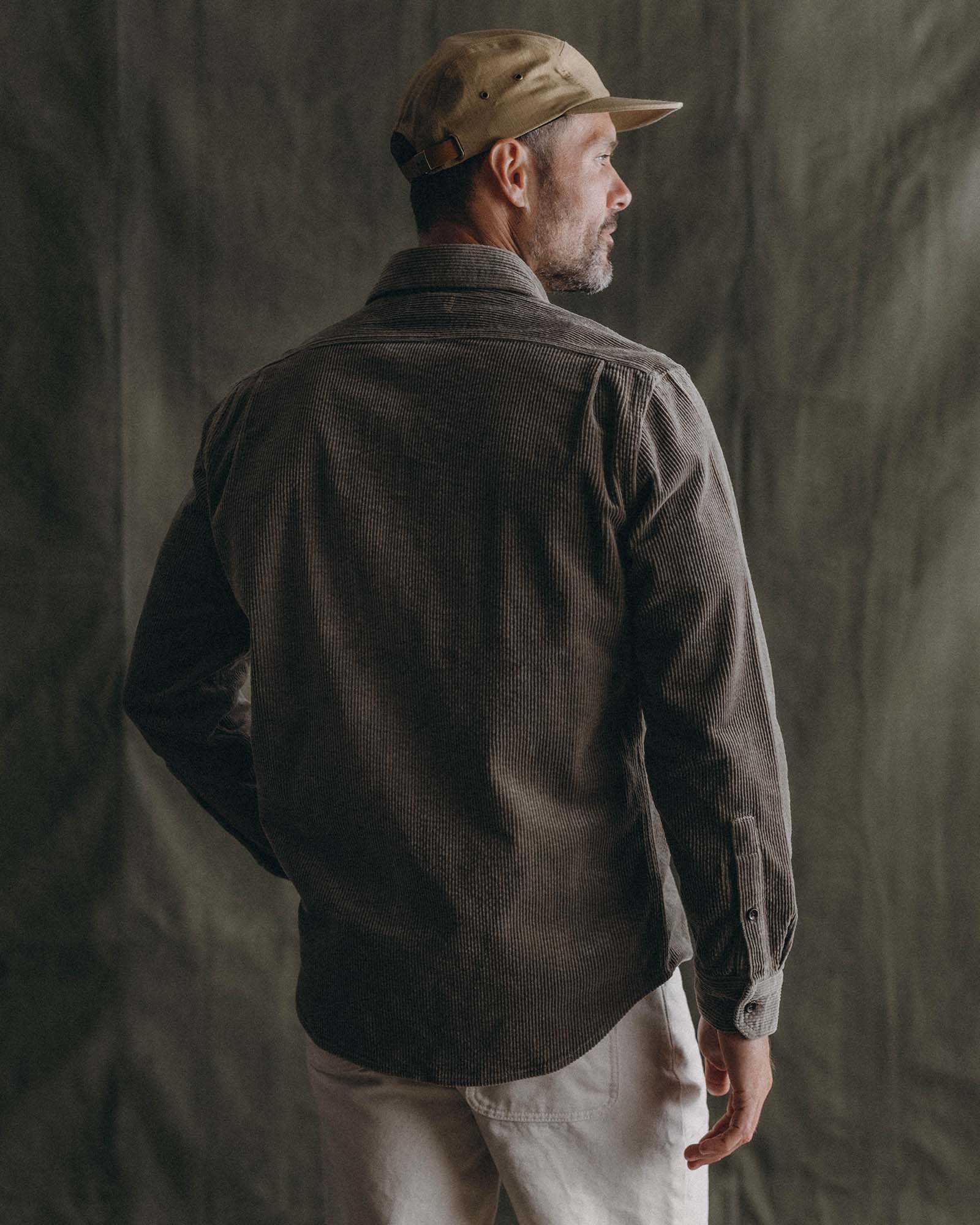 The Utility Shirt in Fatigue Olive Corduroy - Image 4