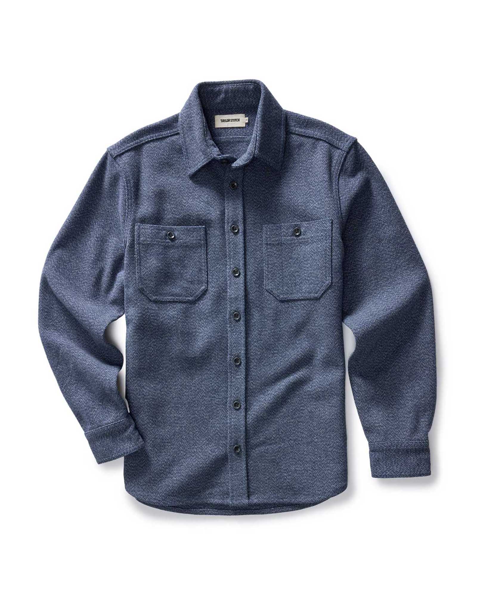 The Utility Shirt in Indigo Ash Wool Canvas - Image 6
