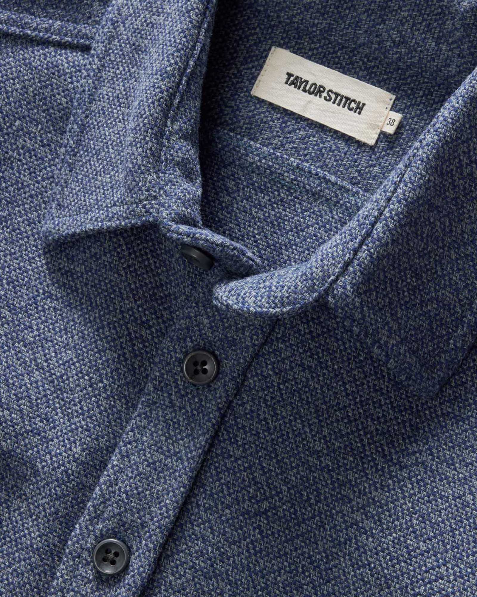The Utility Shirt in Indigo Ash Wool Canvas - Image 7