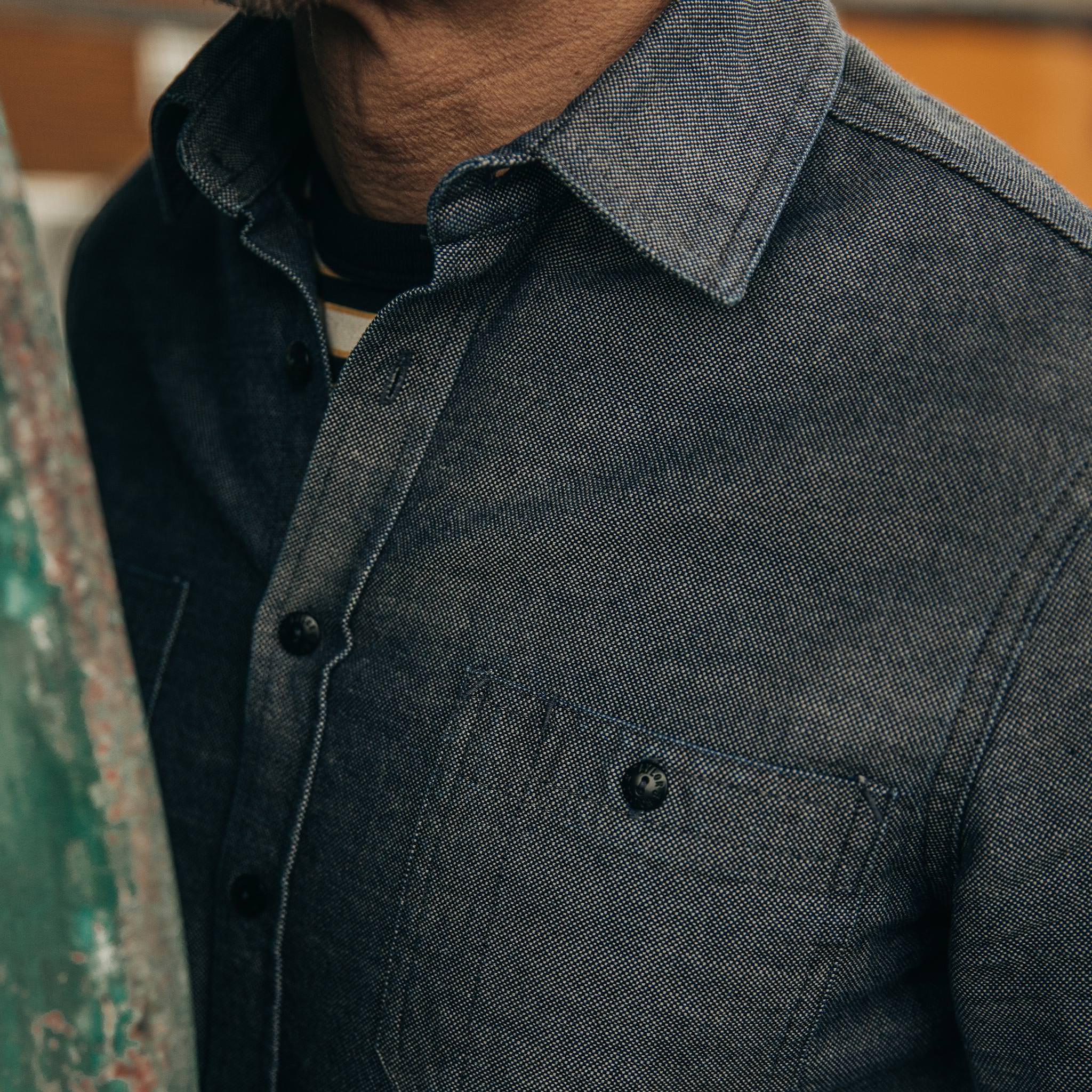 The Utility Shirt in Indigo Crosshatch - Image 5