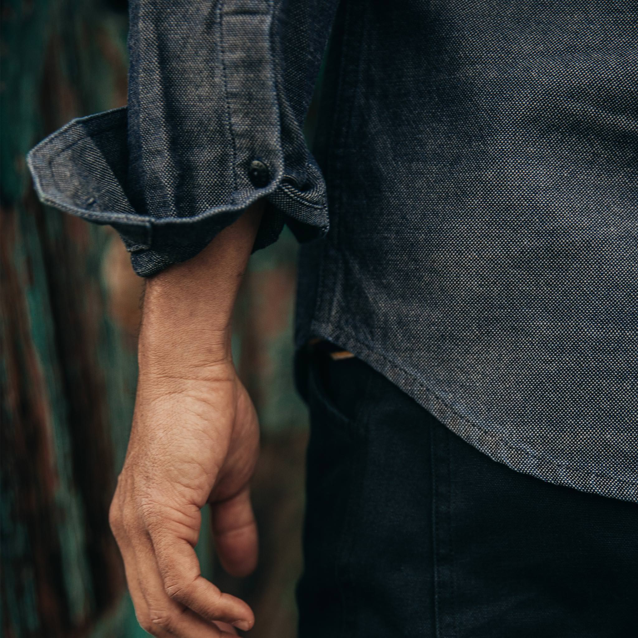 The Utility Shirt in Indigo Crosshatch - Image 6