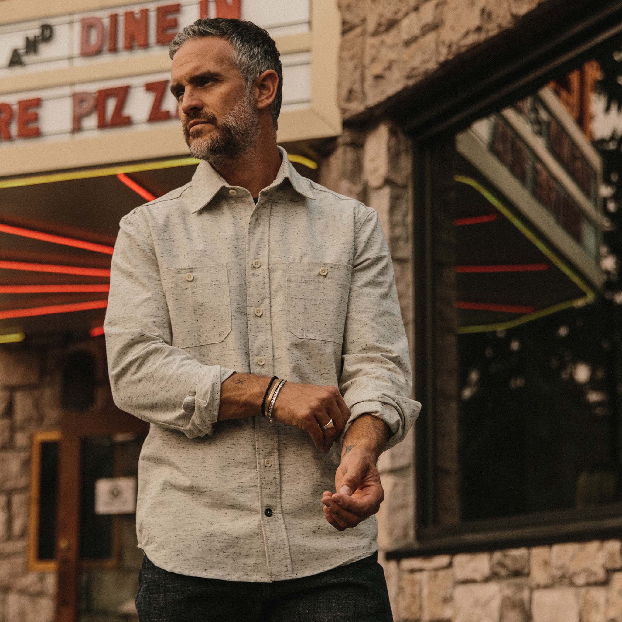 The Utility Shirt in Japanese Kuroki Natural Nep - Image 2
