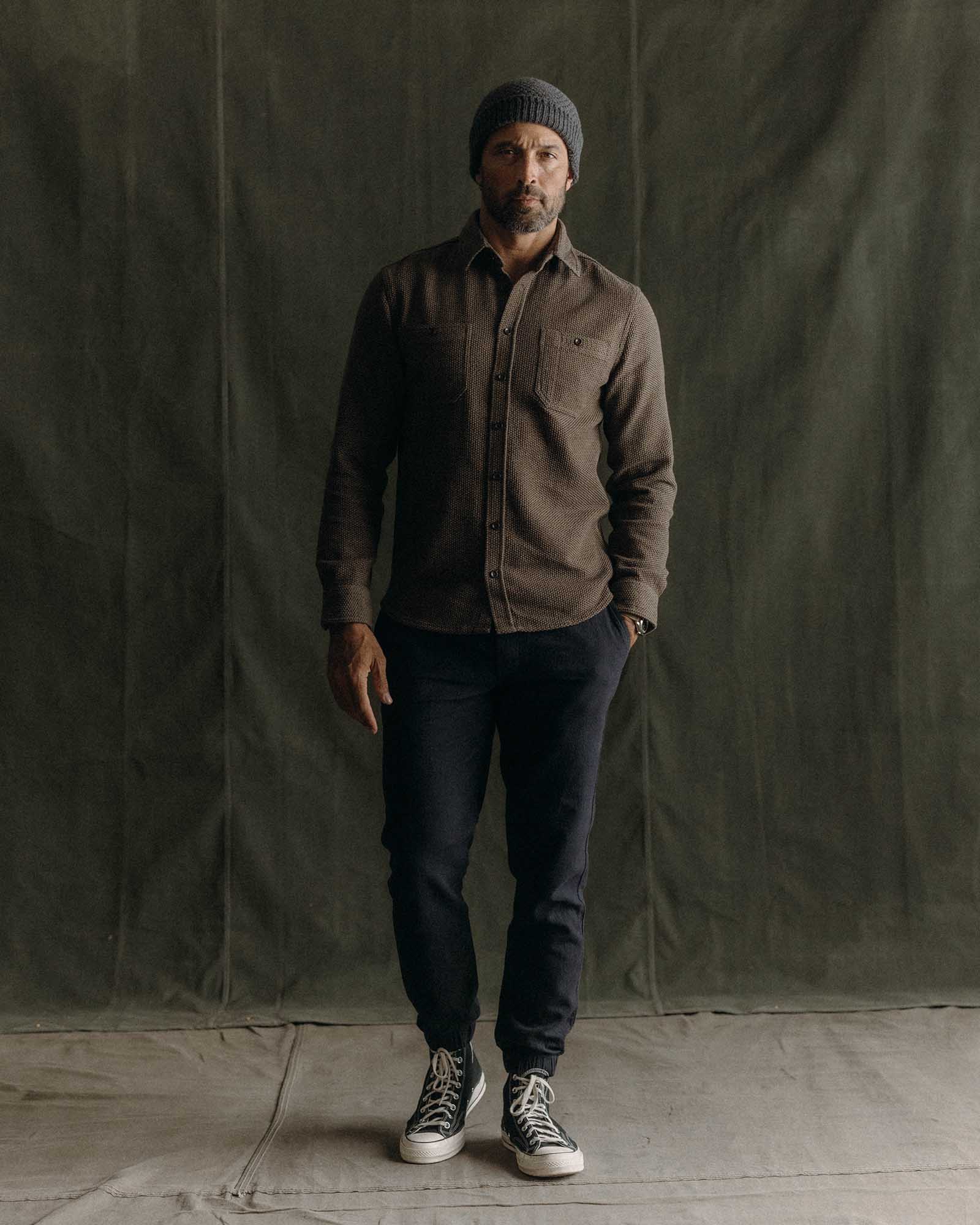The Utility Shirt in Mulch Sashiko - Image 3