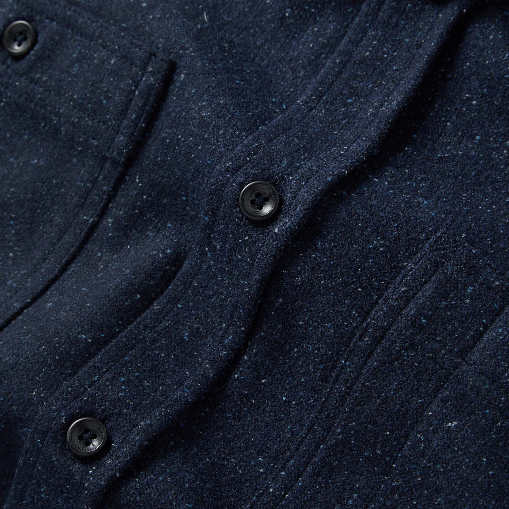 The Utility Shirt in Navy Donegal Wool - Image 8