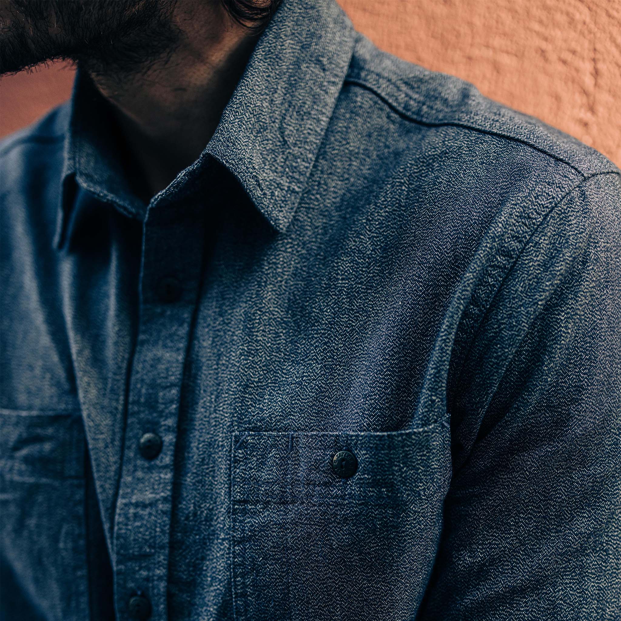 The Utility Shirt in Navy Jaspe - Image 3
