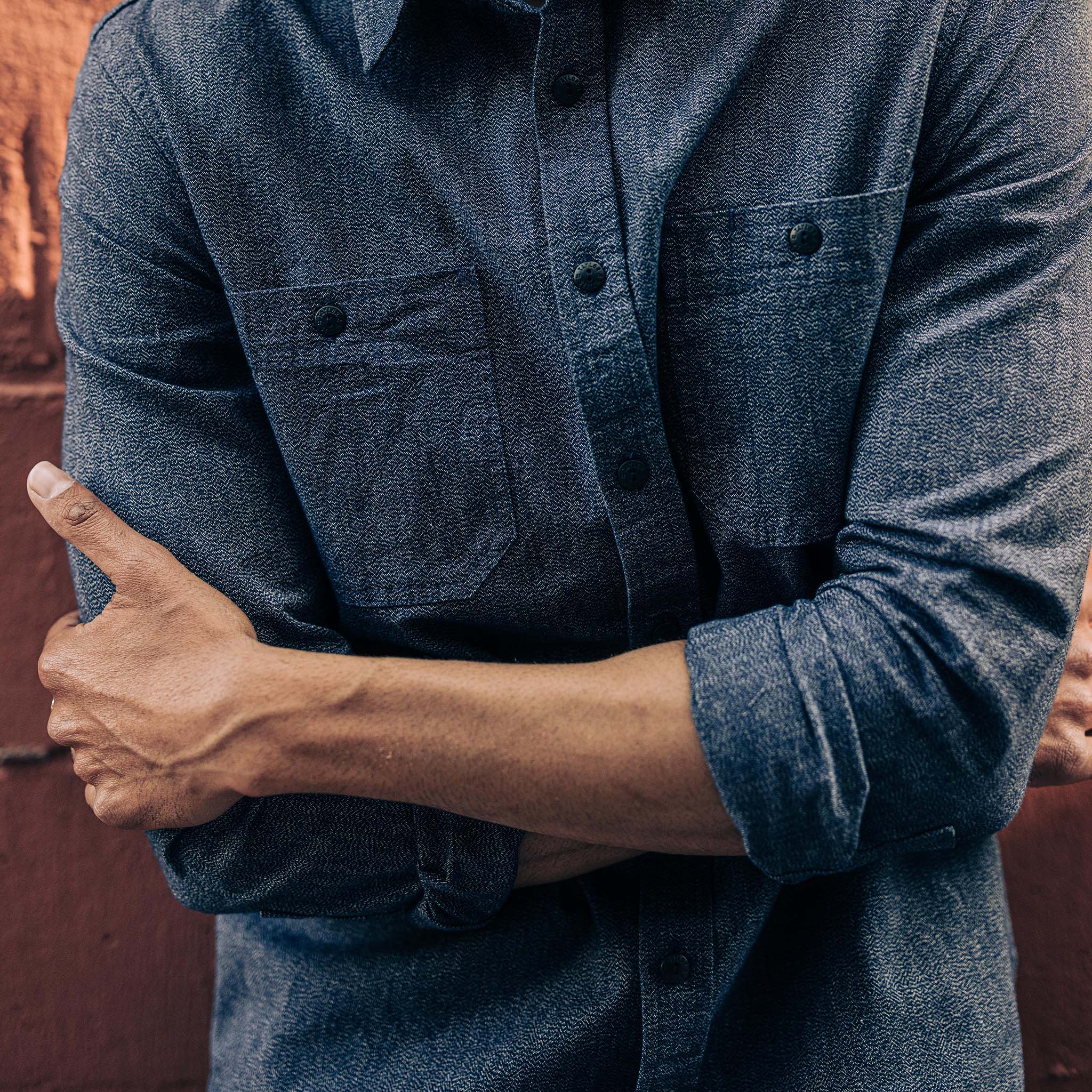 The Utility Shirt in Navy Jaspe - Image 4