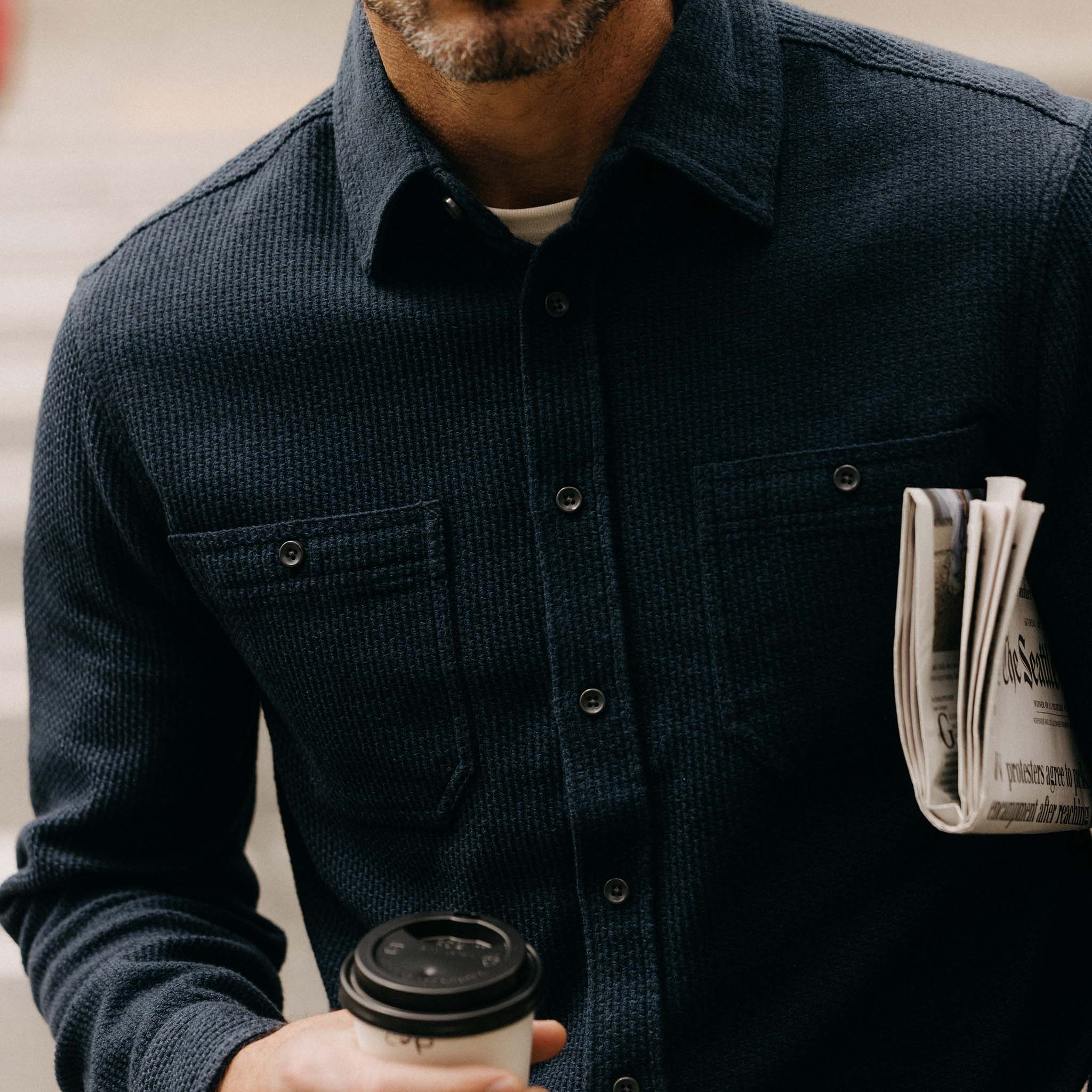 The Utility Shirt in Navy Sashiko - Image 4