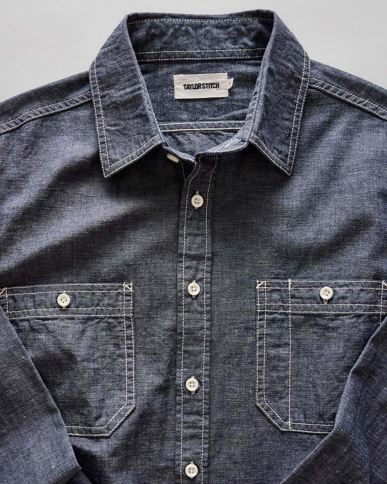 The Utility Shirt in Rinsed Indigo Nep - Image 6