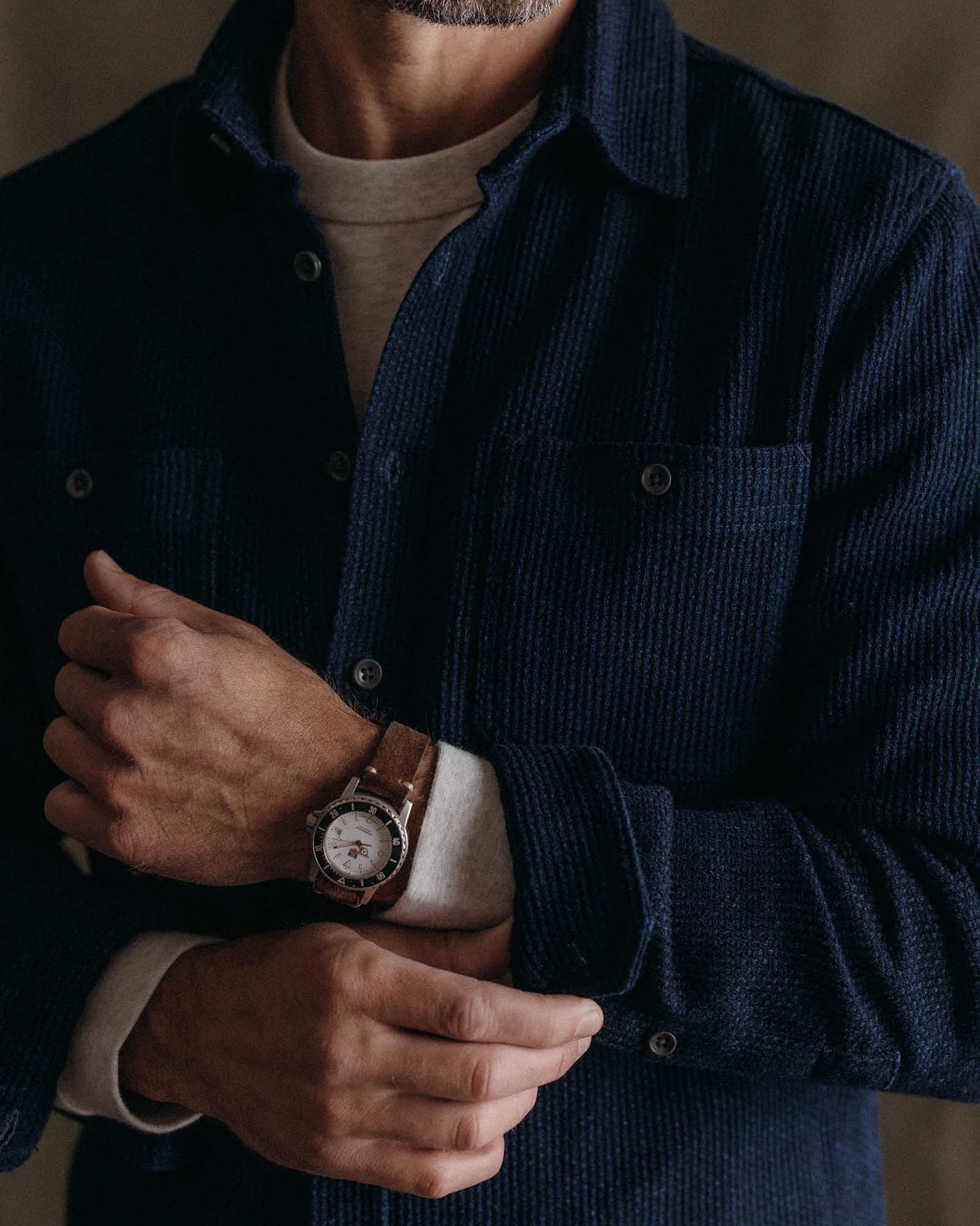 The Utility Shirt in Rinsed Indigo Sashiko - Image 2