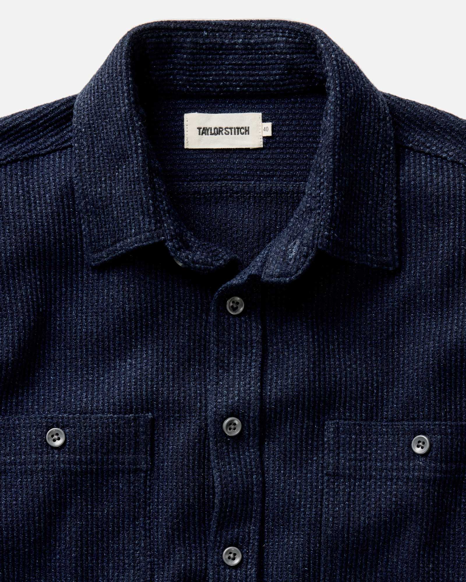 The Utility Shirt in Rinsed Indigo Sashiko - Image 4