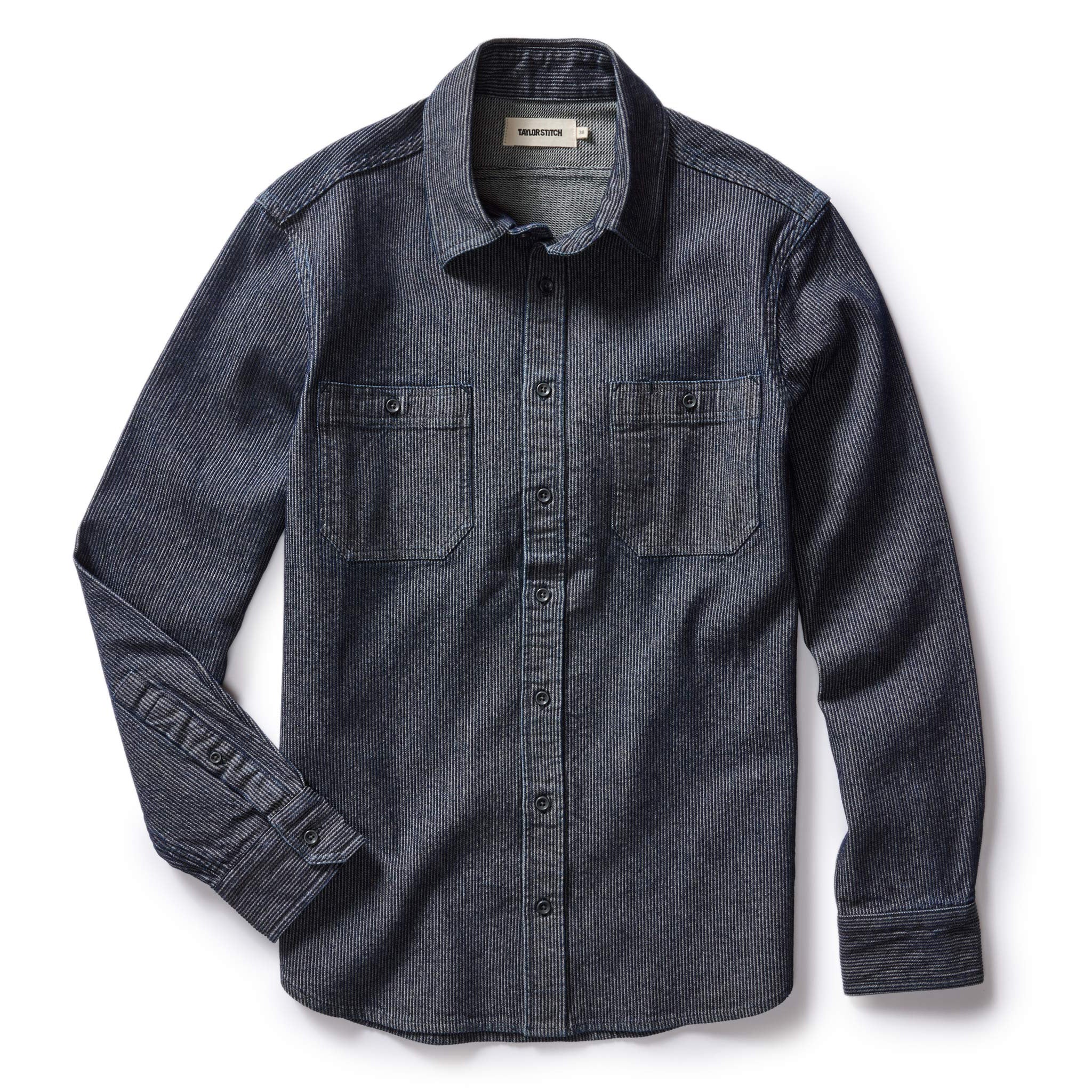 The Utility Shirt in Rinsed Indigo Stripe - Image 5