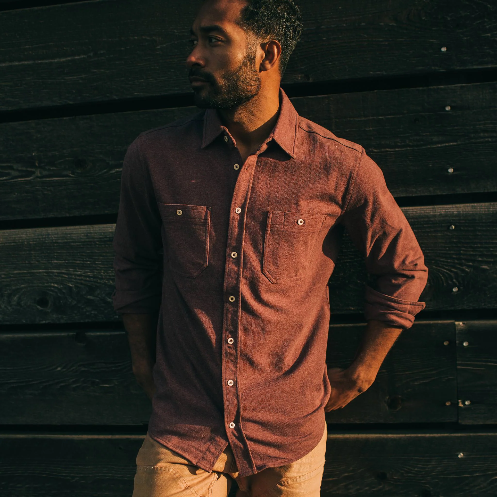 The Utility Shirt in Russet Heavy Bag - Image 4