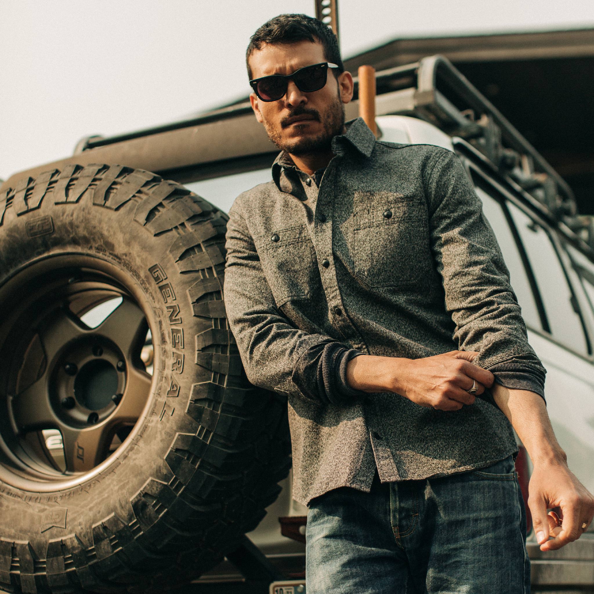 The Utility Shirt in Salt and Pepper Twill - Image 2