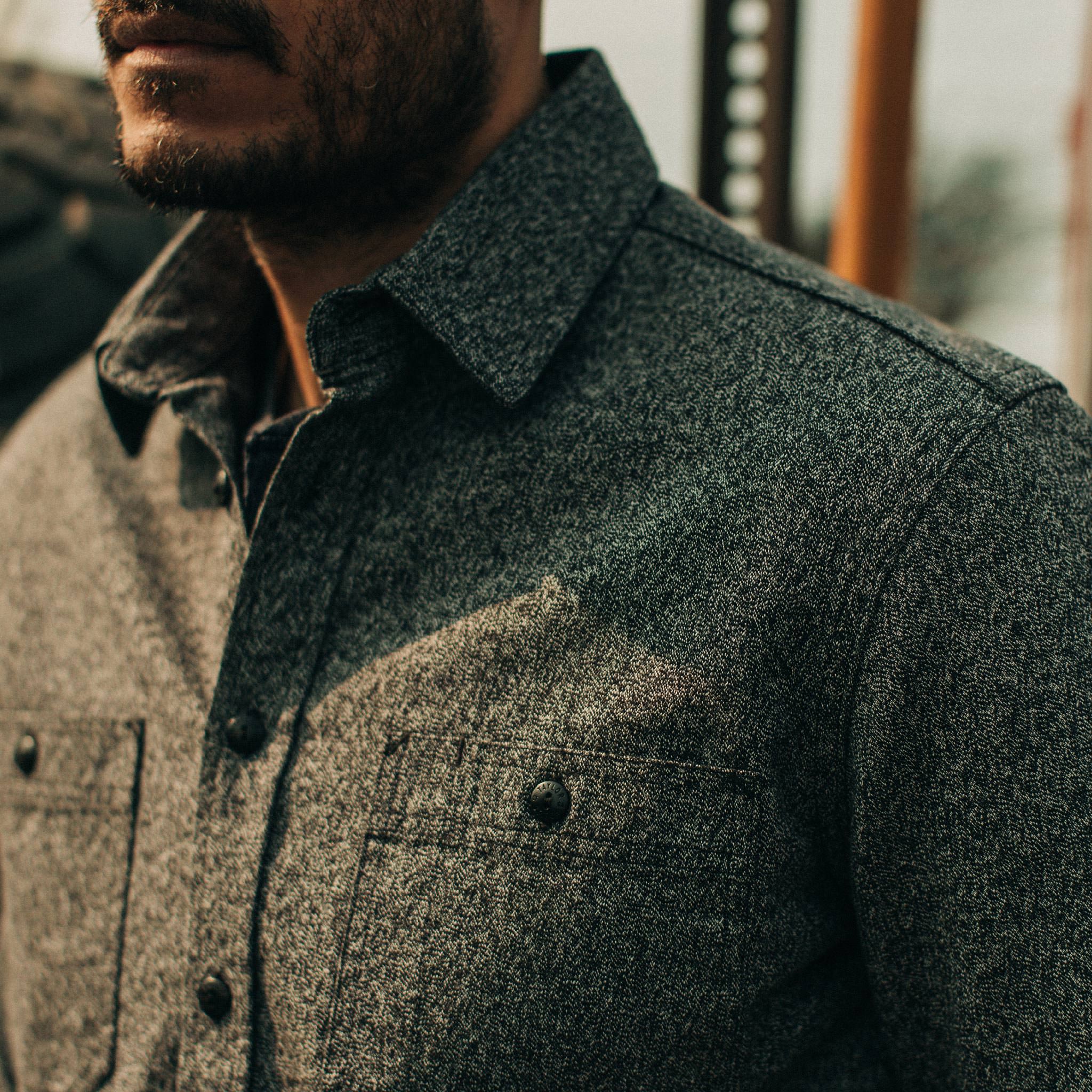 The Utility Shirt in Salt and Pepper Twill - Image 3