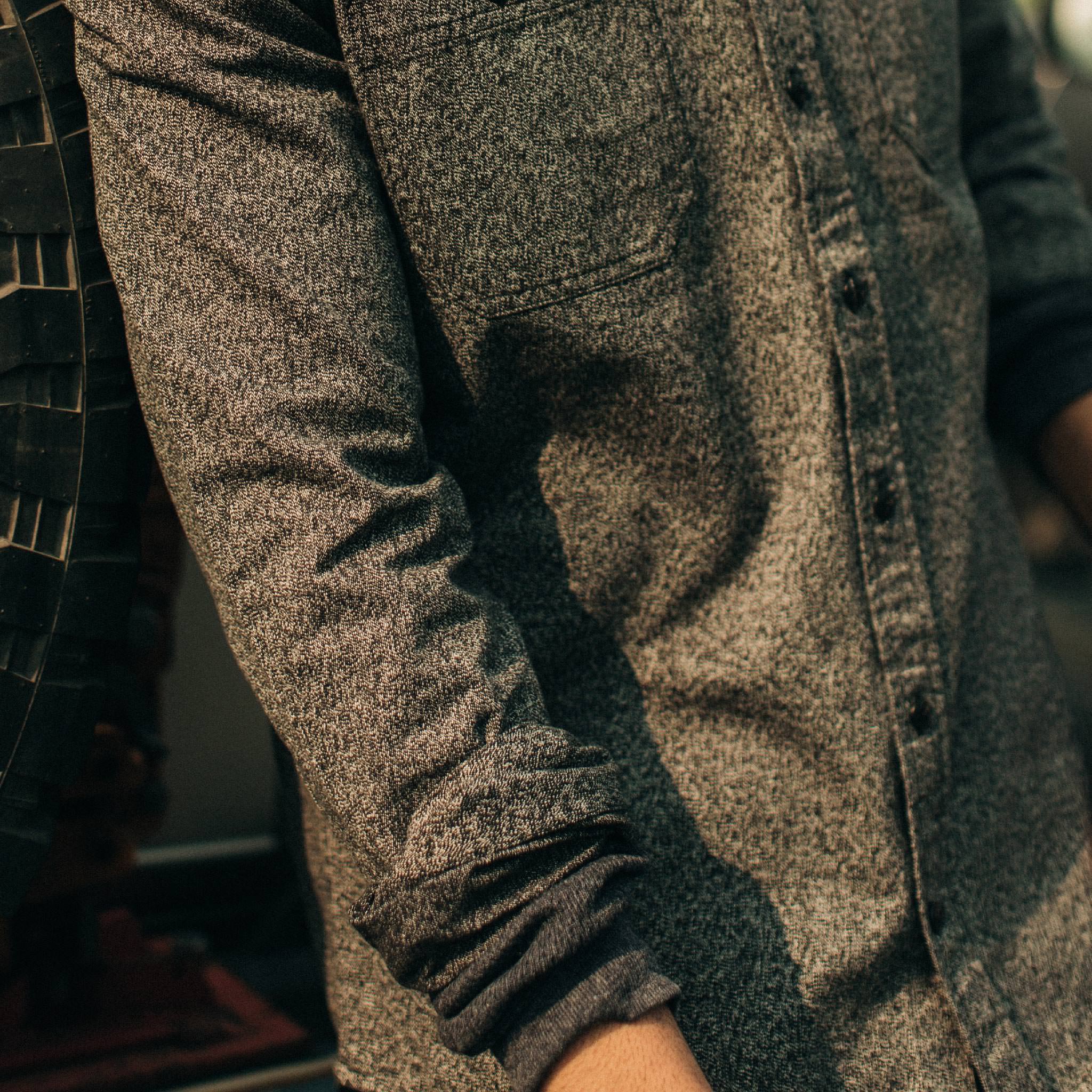 The Utility Shirt in Salt and Pepper Twill - Image 4
