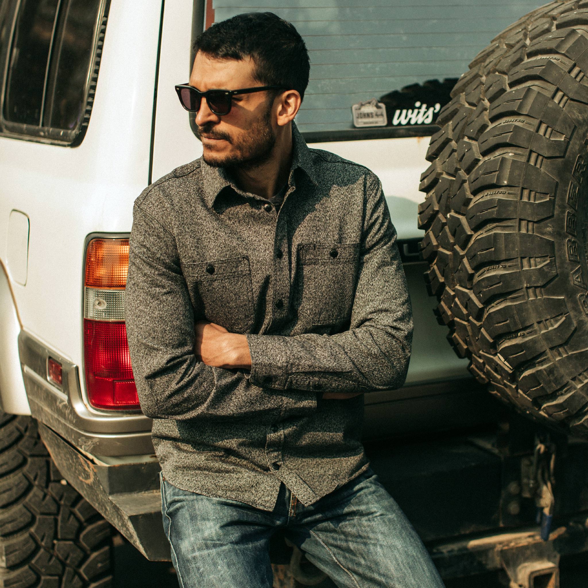 The Utility Shirt in Salt and Pepper Twill - Image 5