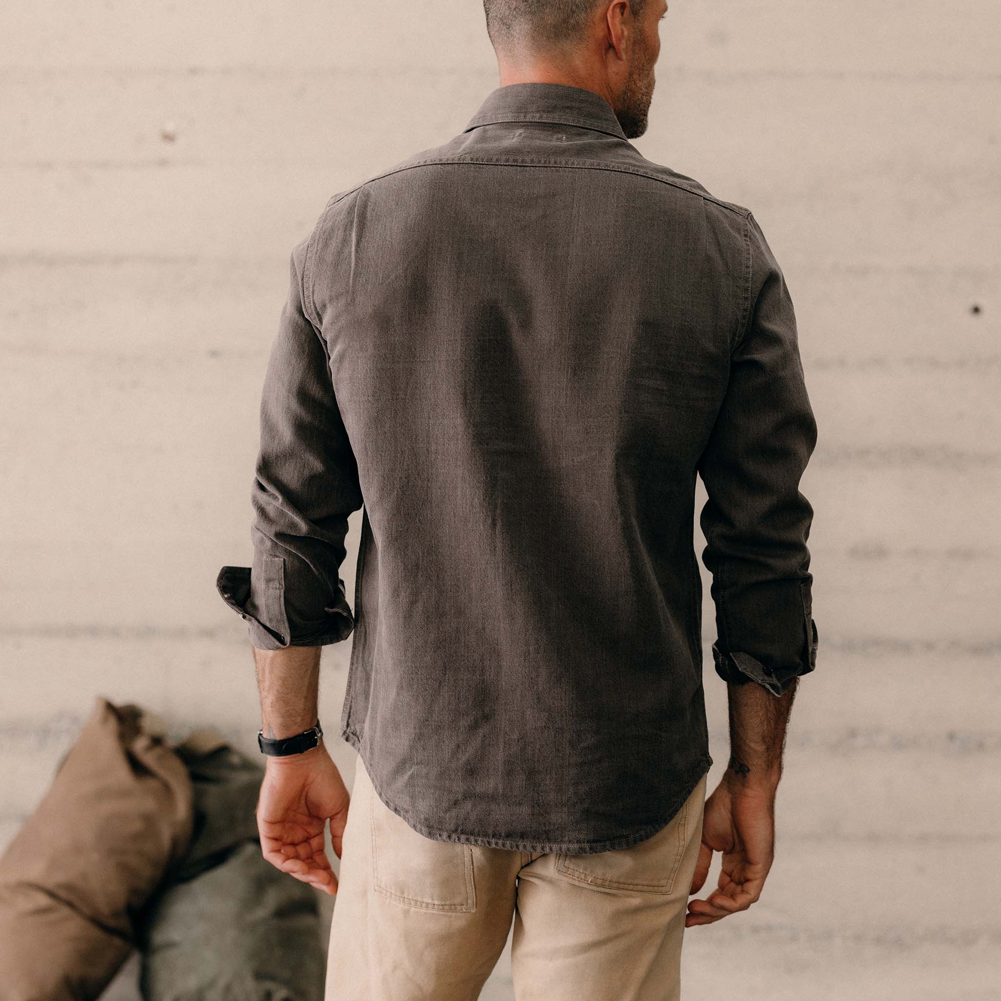 The Utility Shirt in Soil Selvedge Denim - Image 5