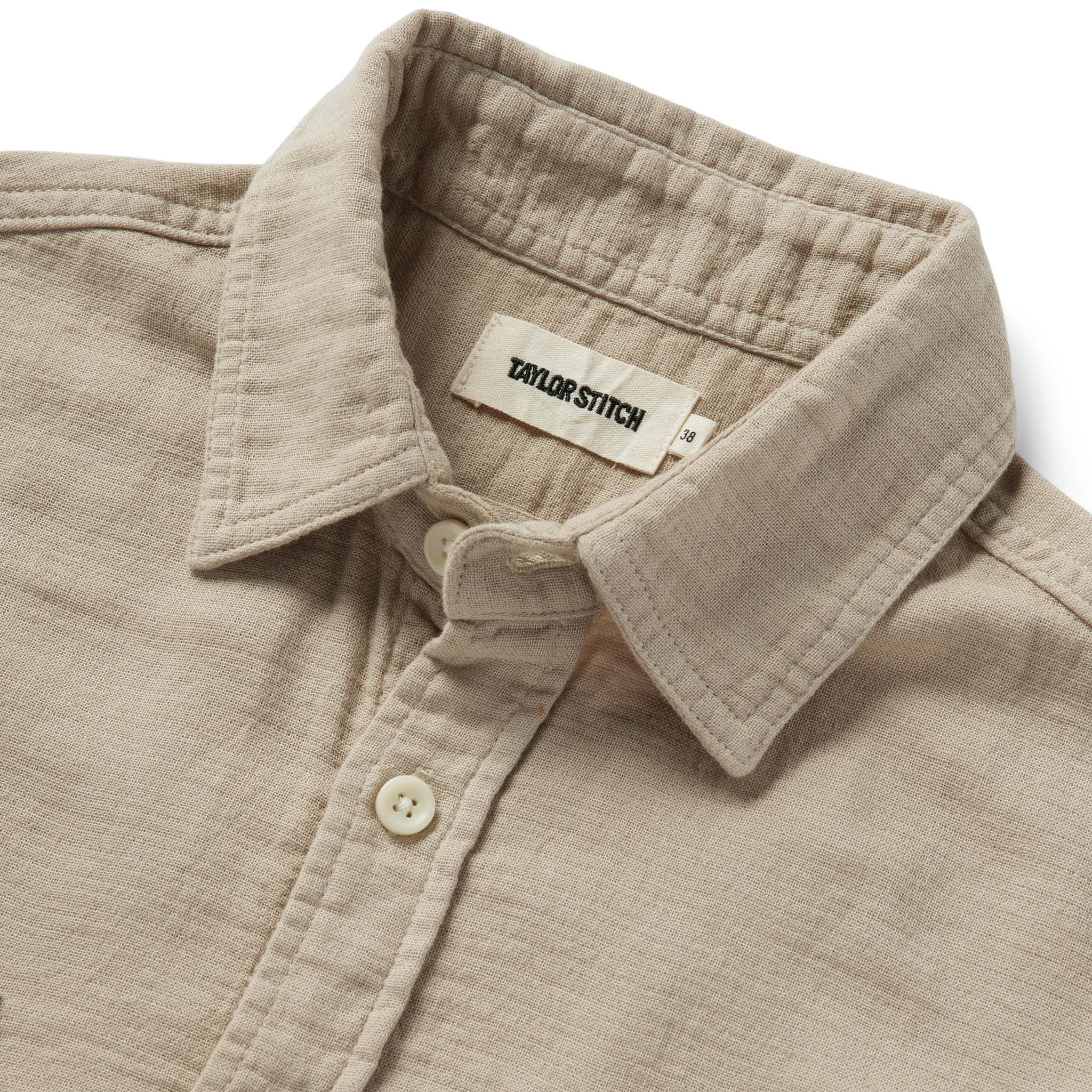 The Utility Shirt in Stone Double Cloth - Image 5