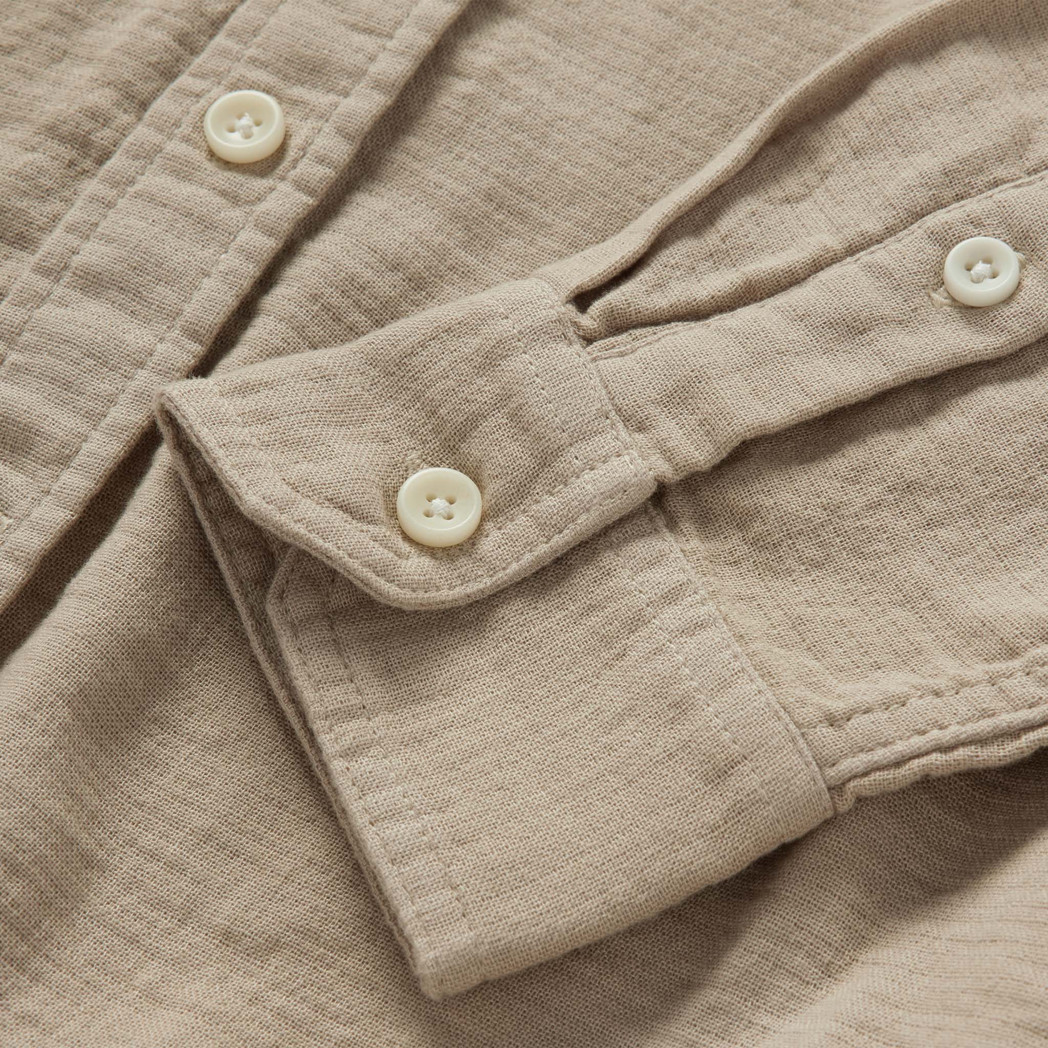 The Utility Shirt in Stone Double Cloth - Image 6