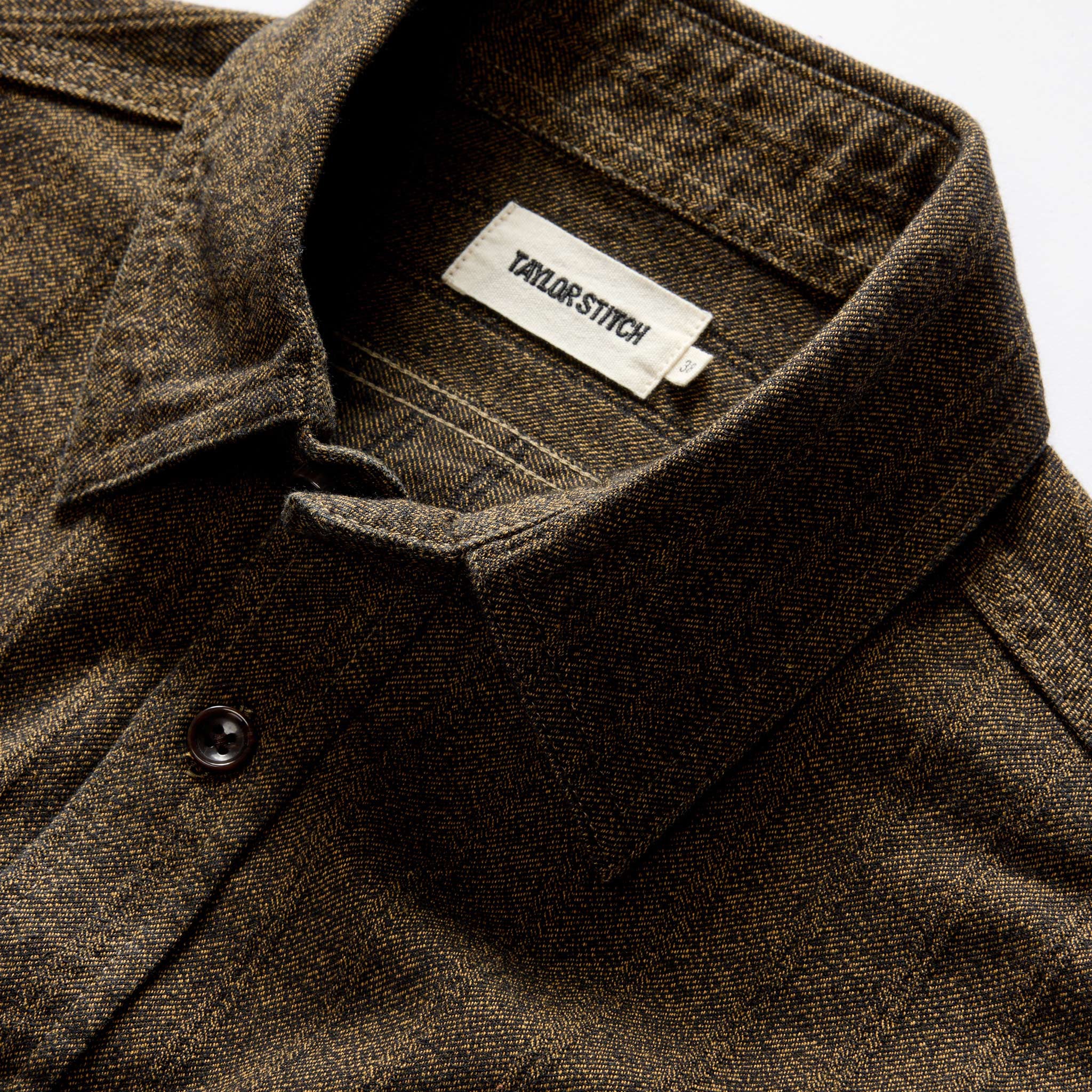 The Utility Shirt in Tarnished Brass Herringbone - Image 6