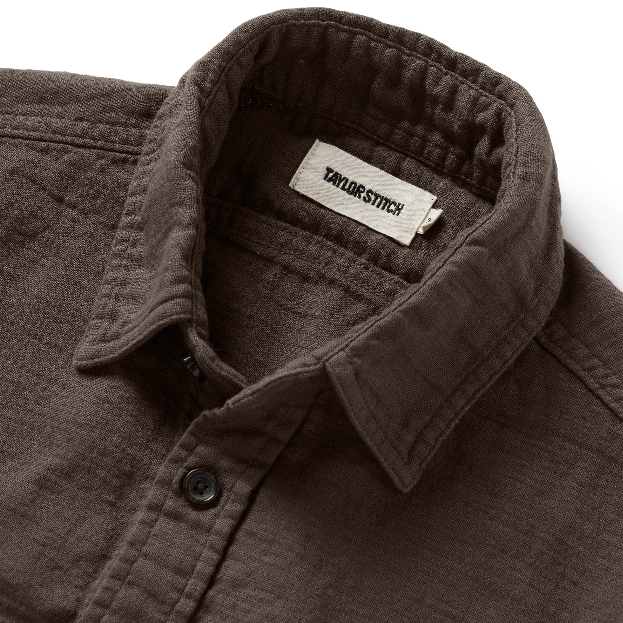 The Utility Shirt in Walnut Double Cloth - Image 5