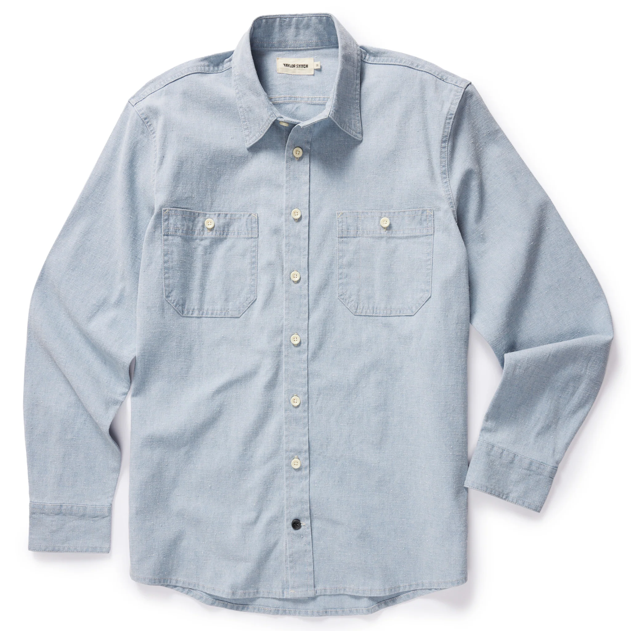 The Utility Shirt in Washed Indigo Boss Duck - Image 5