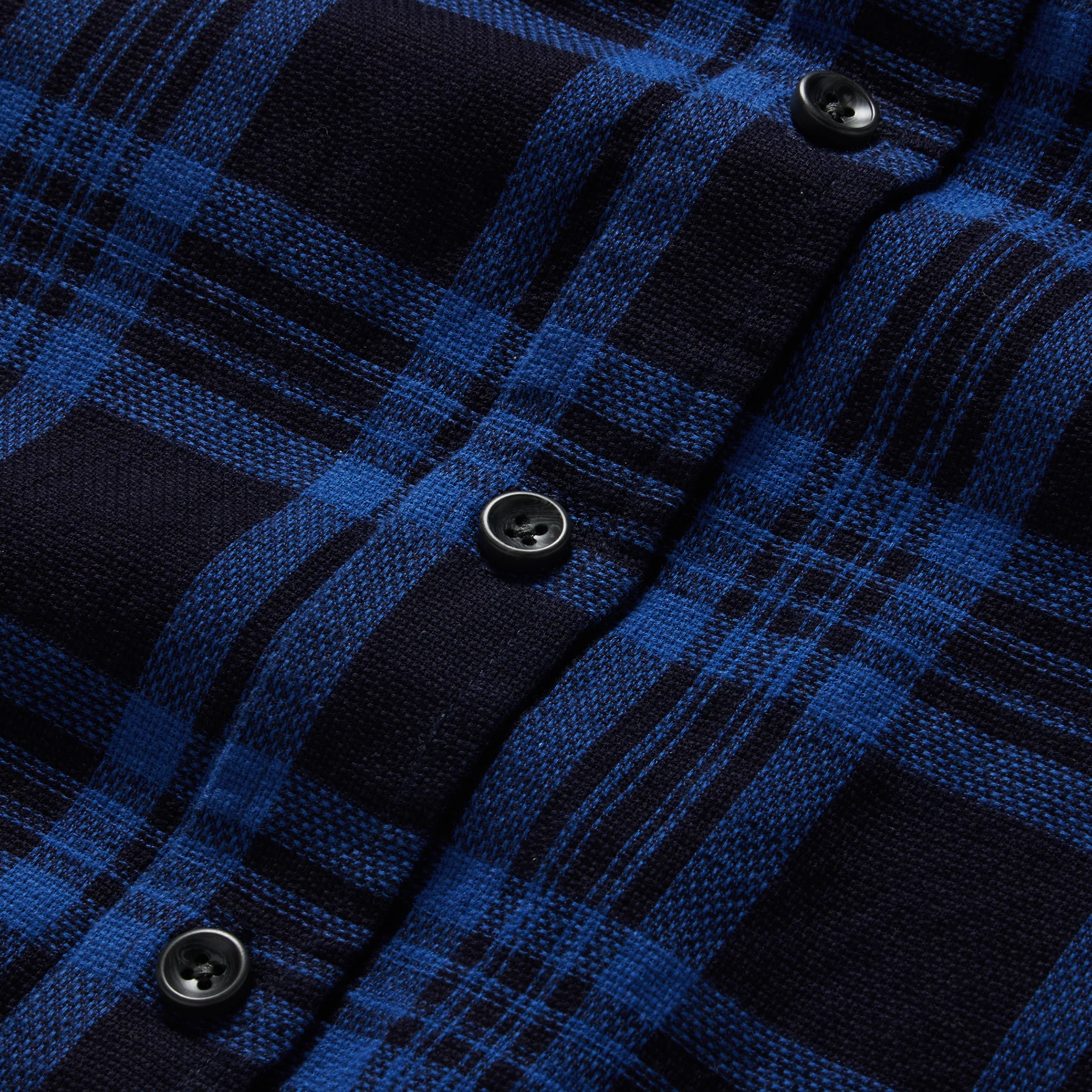 The Utility Shirt in Rinsed Indigo Plaid - Image 8