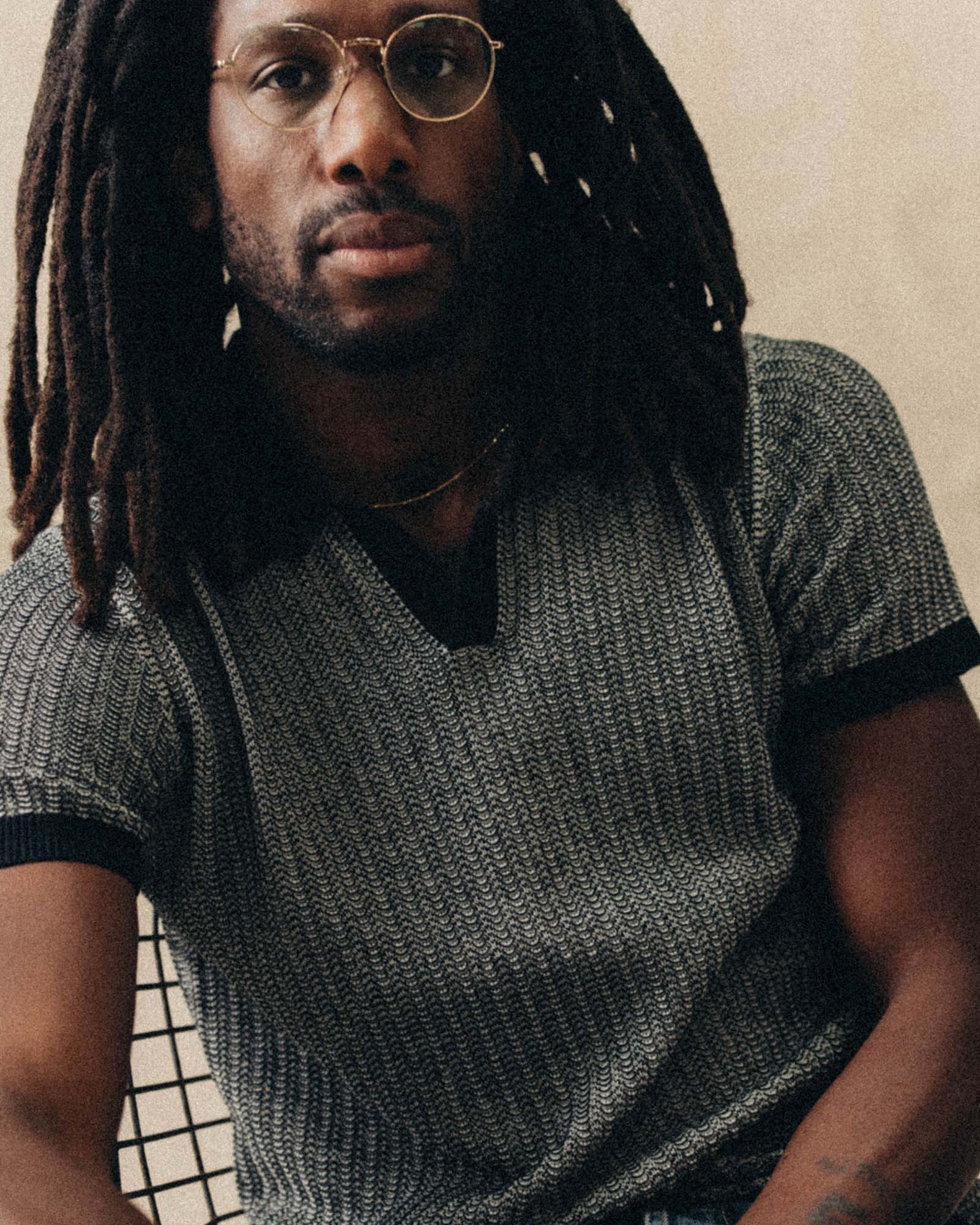 The Valencia Sweater Polo in Coal Scallop - Image 3