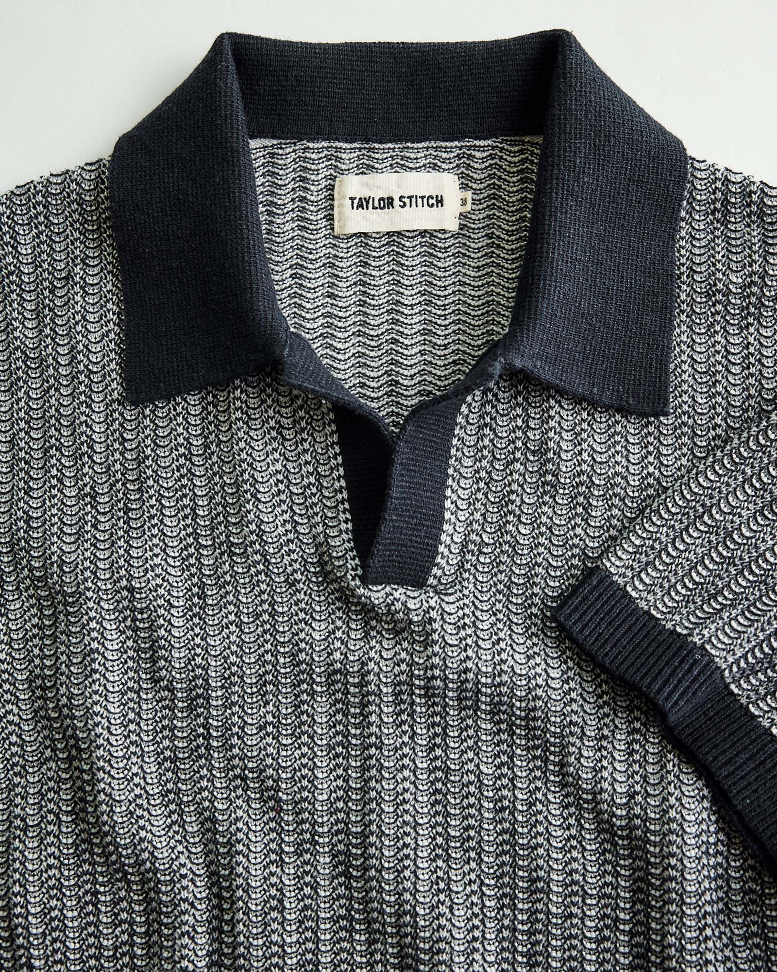The Valencia Sweater Polo in Coal Scallop - Image 5