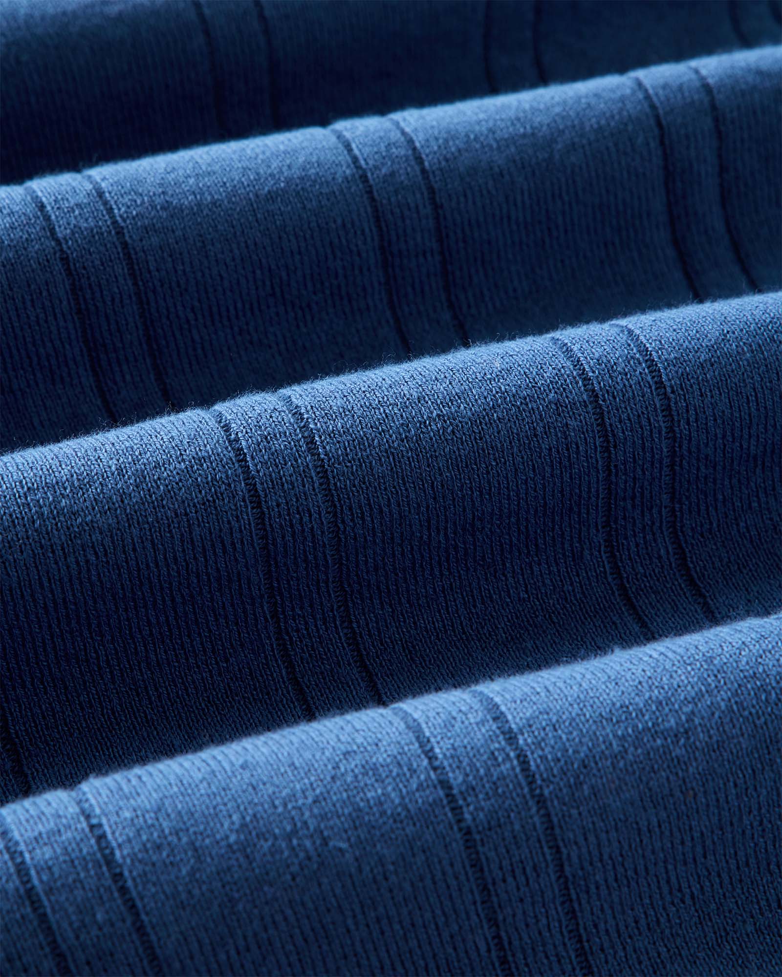 The Valencia Sweater Polo in Heather Clear Blue Rib - Image 6