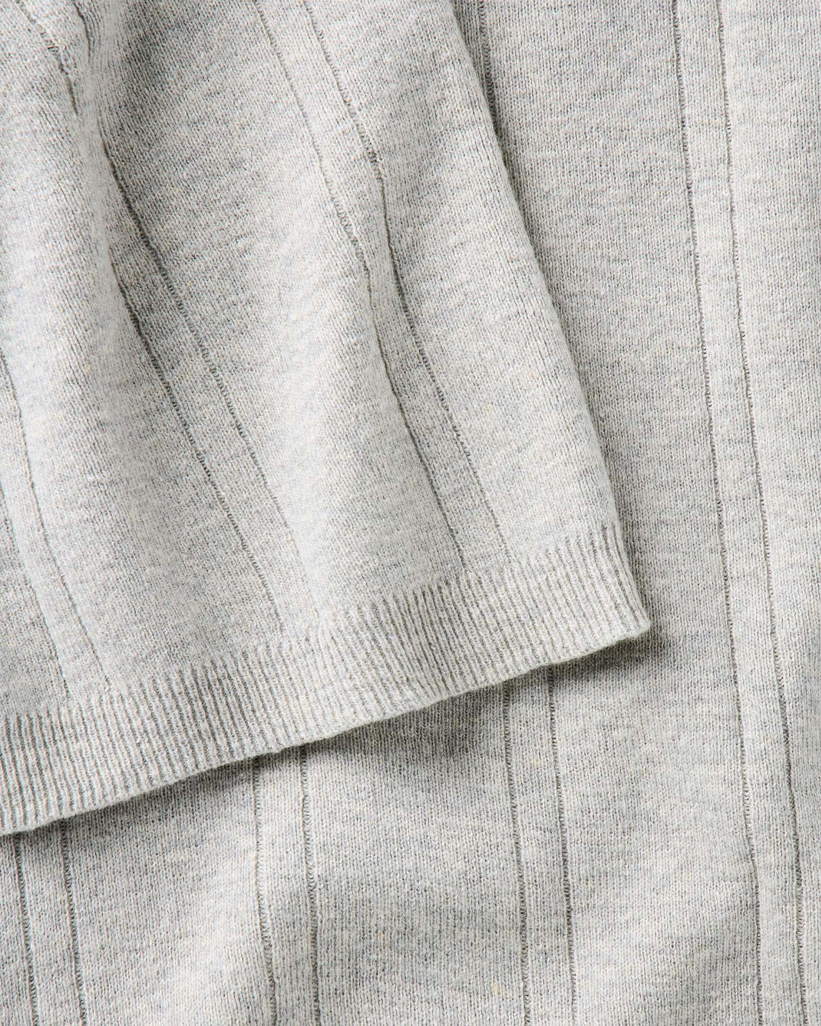 The Valencia Sweater Polo in Heather Grey Rib - Image 5